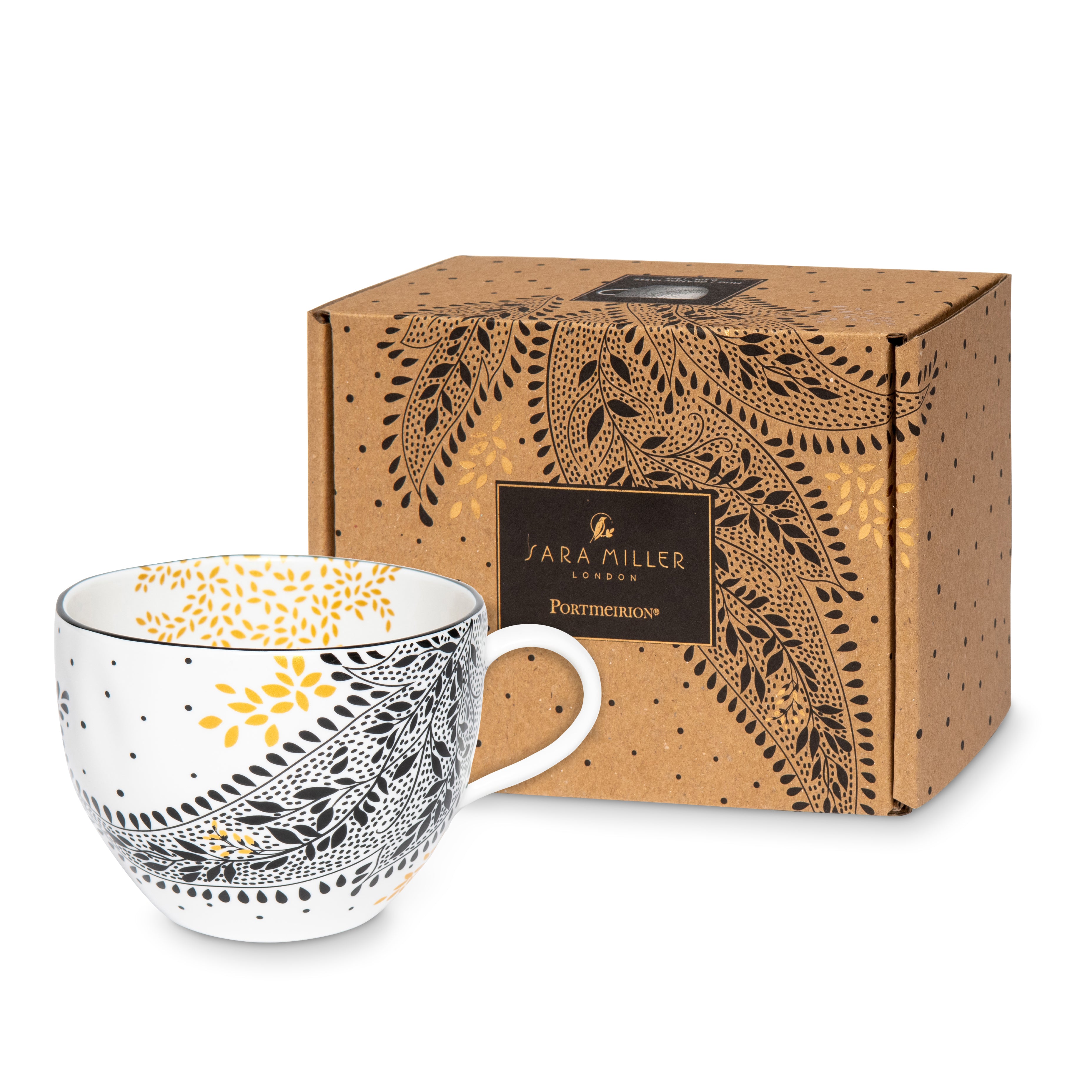 Sara Miller London Artisanne Noir Collection Mug - Paisley 0.40L Single