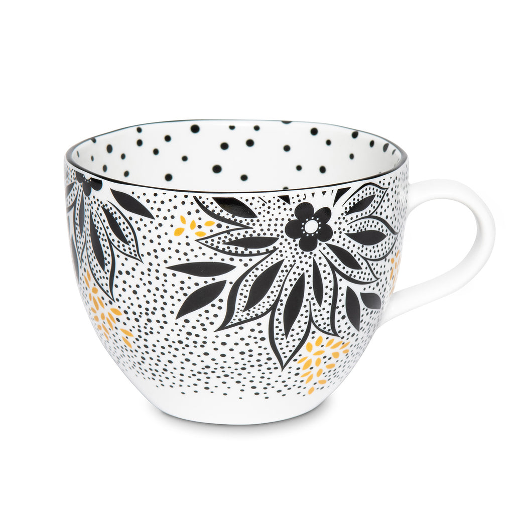 Sara Miller London Artisanne Noir Collection Mug - Lotus 0.40L Single