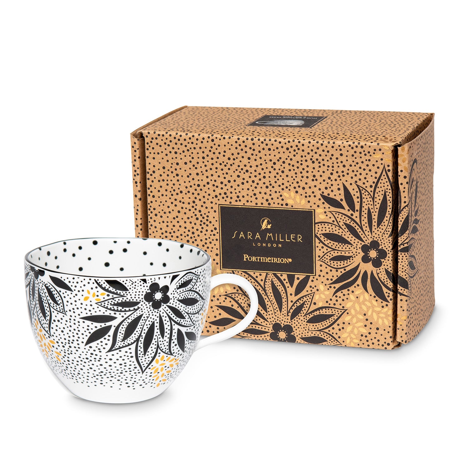 Sara Miller London Artisanne Noir Collection Mug - Lotus 0.40L Single