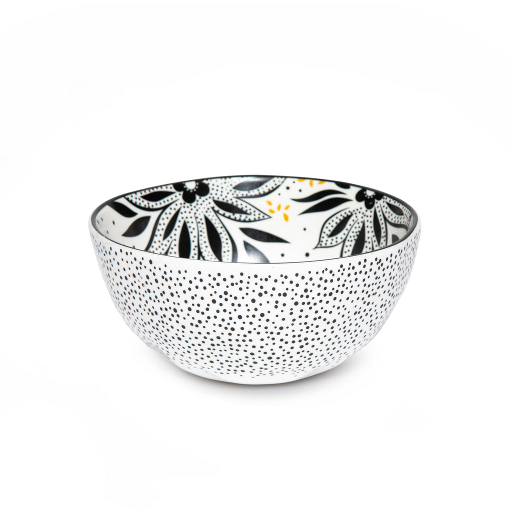 Sara Miller London Artisanne Noir Collection Small Bowl - Set of 4 13cm Boxed Set
