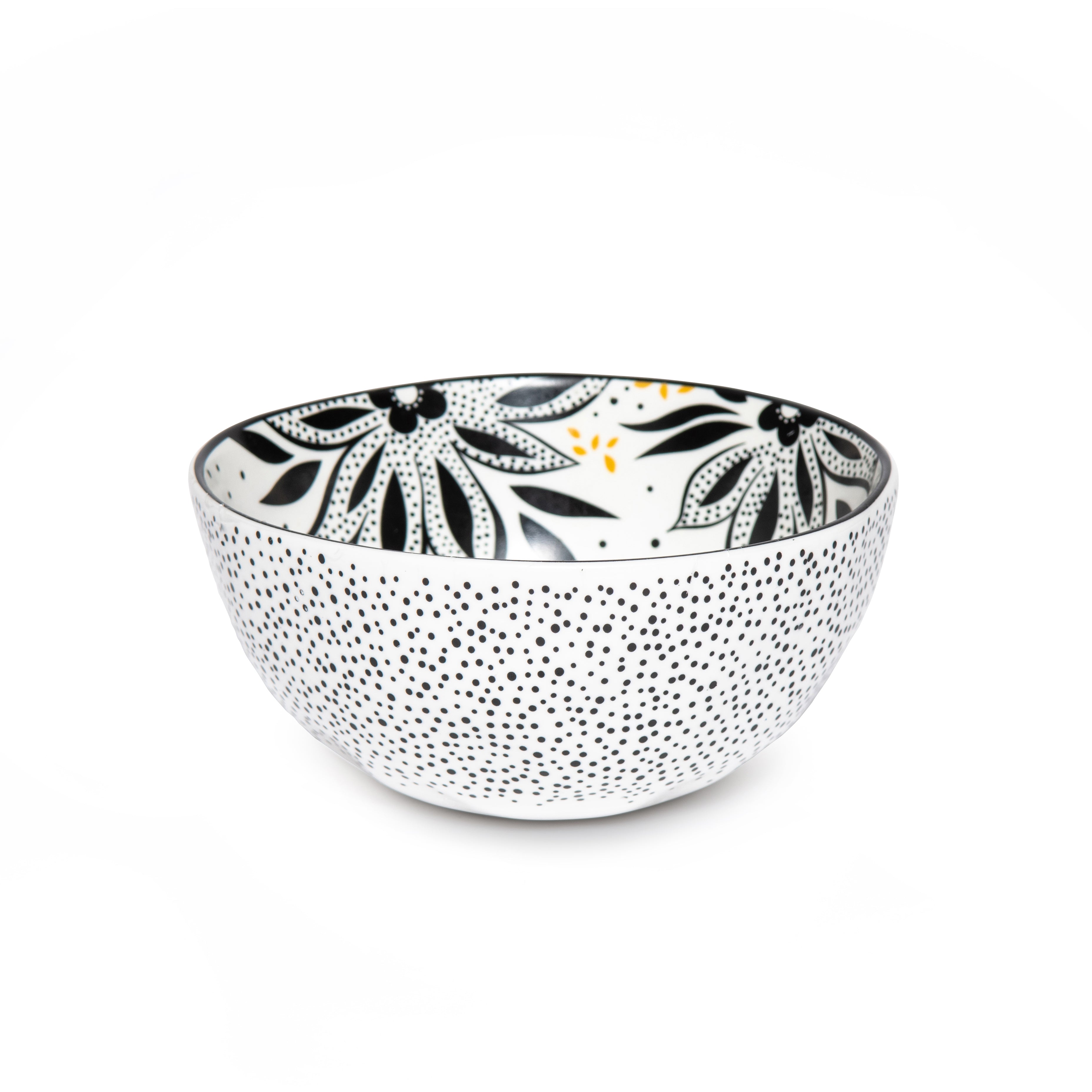 Sara Miller London Artisanne Noir Collection Small Bowl - Set of 4 13cm Boxed Set