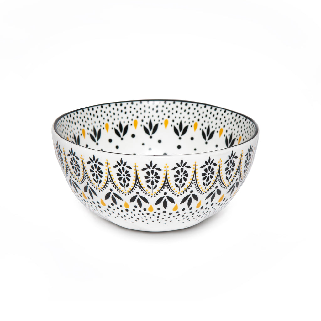 Sara Miller London Artisanne Noir Collection Small Bowl - Set of 4 13cm Boxed Set
