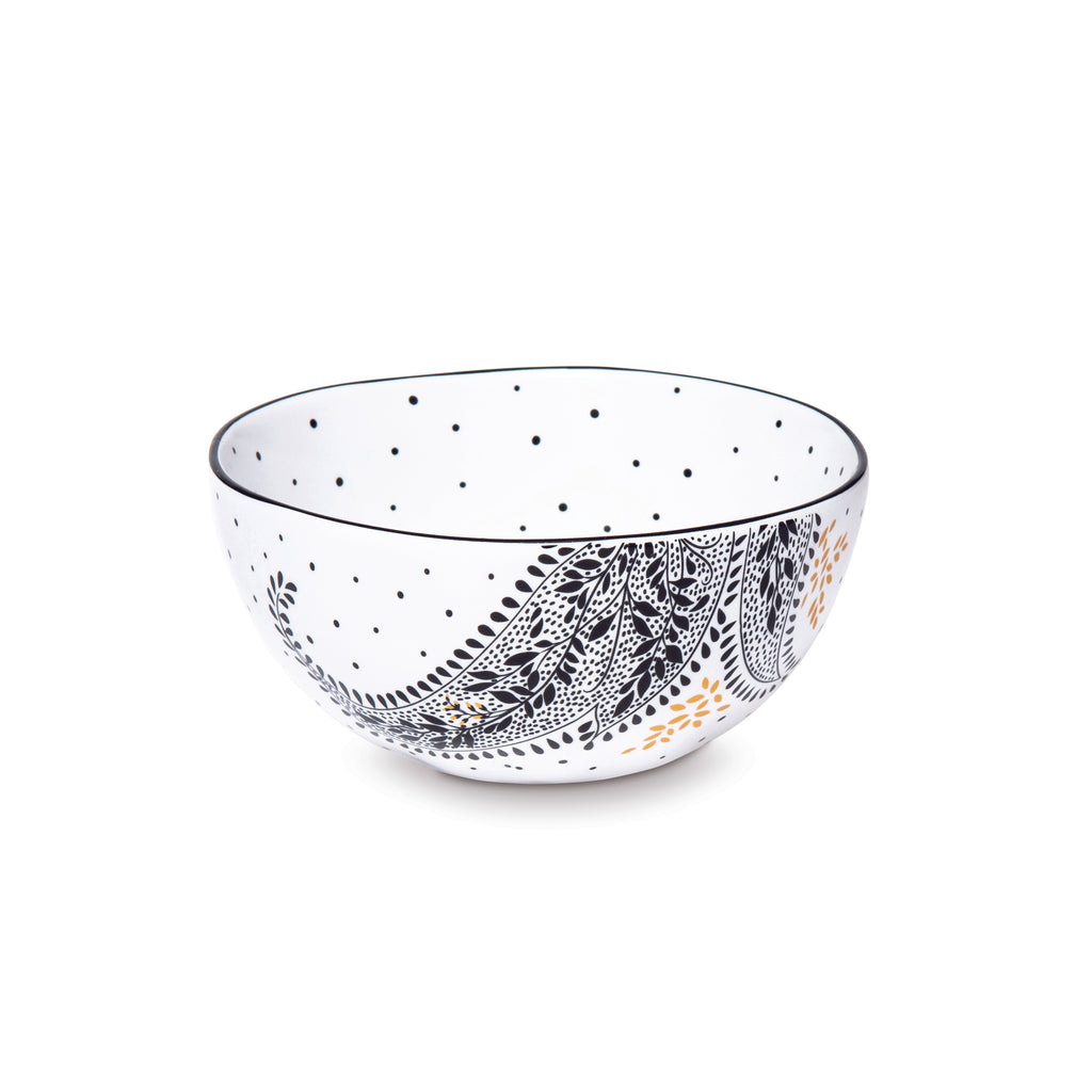 Sara Miller London Artisanne Noir Collection Small Bowl - Set of 4 13cm Boxed Set