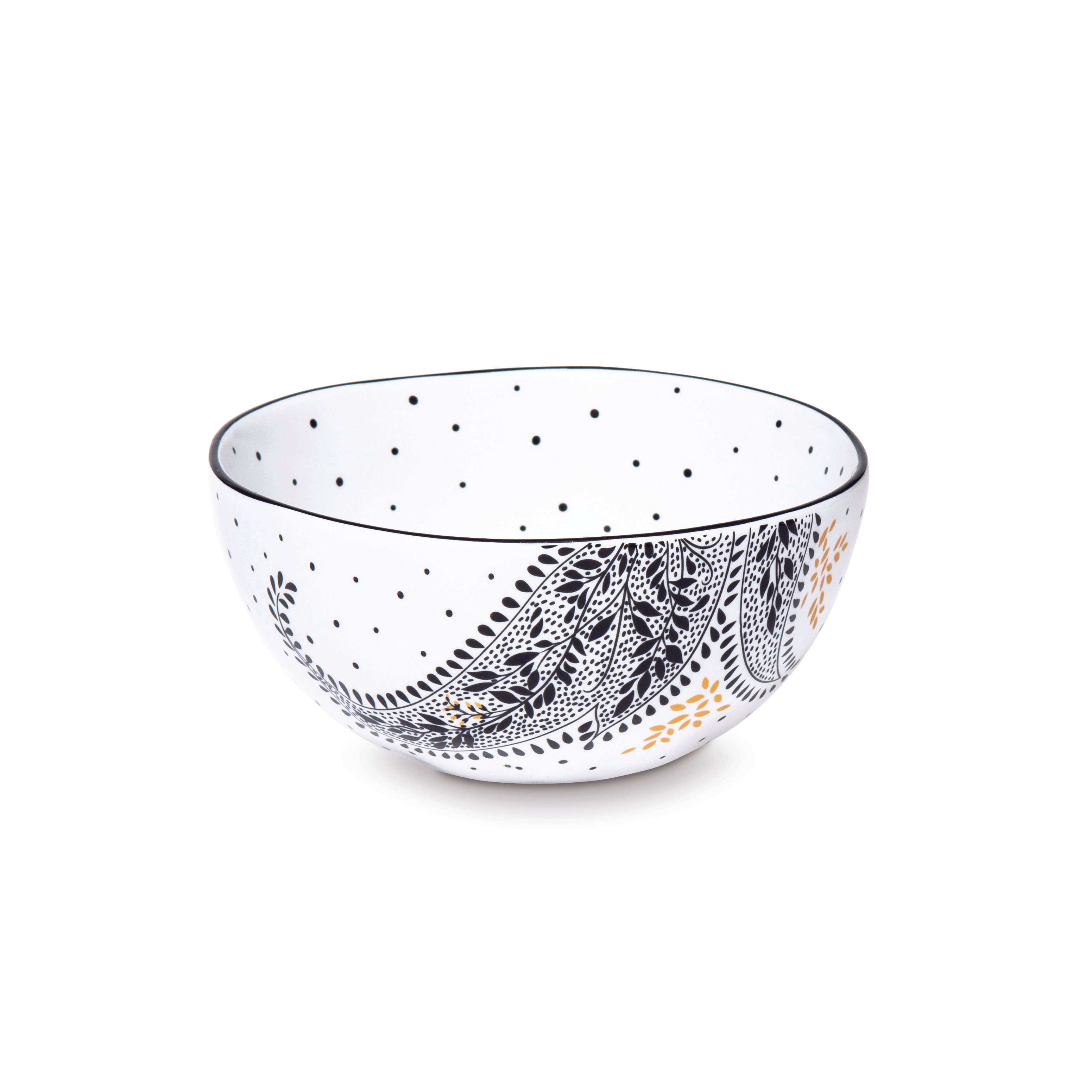 Sara Miller London Artisanne Noir Collection Small Bowl - Set of 4 13cm Boxed Set