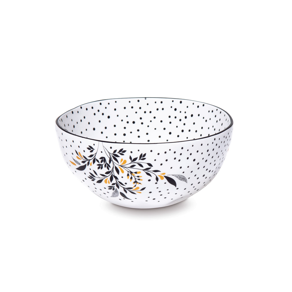 Sara Miller London Artisanne Noir Collection Small Bowl - Set of 4 13cm Boxed Set