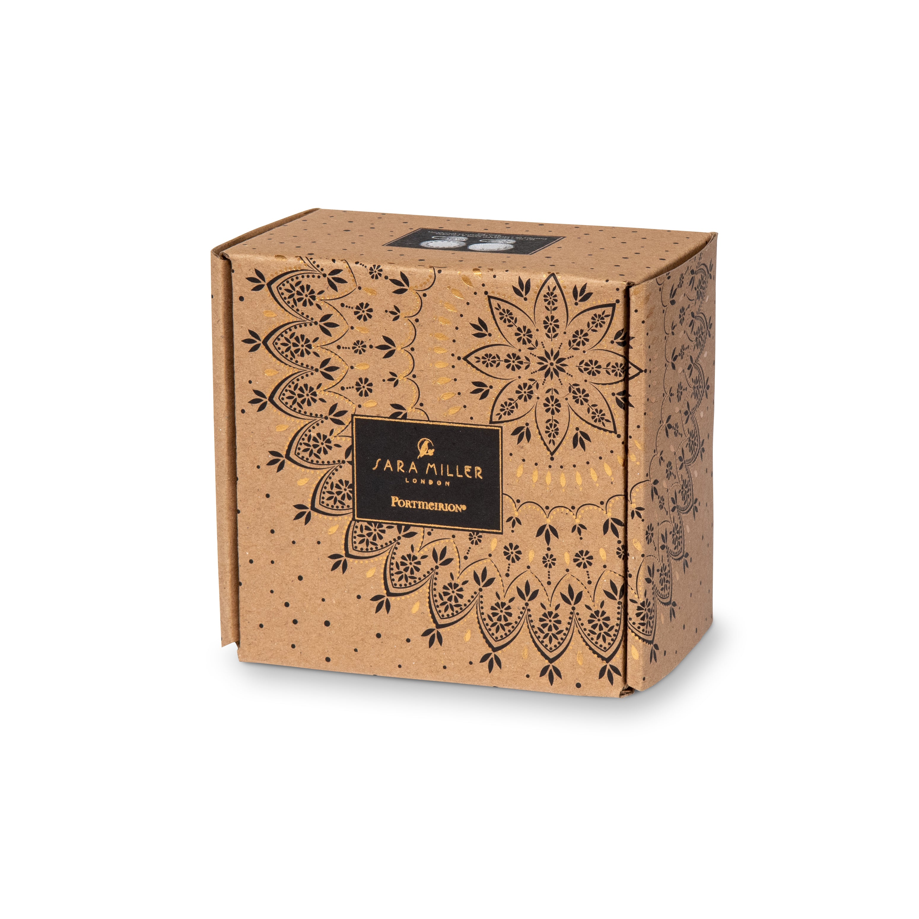Sara Miller London Artisanne Noir Collection Espresso Cup & Saucer - Set of 2 85ml Boxed Set