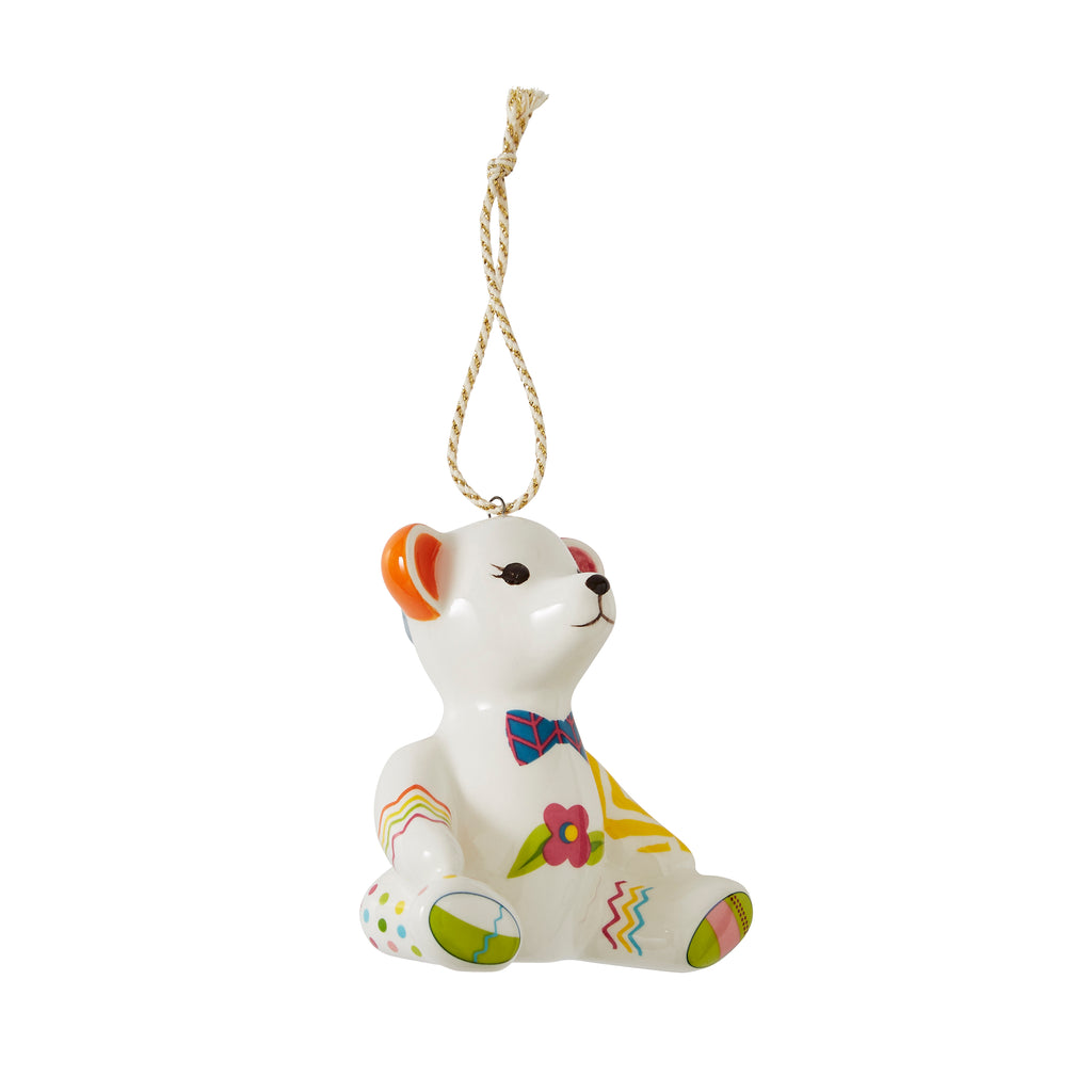 Kit Kemp Christmas - Ornaments Patchwork Willow Bear 8cm Single