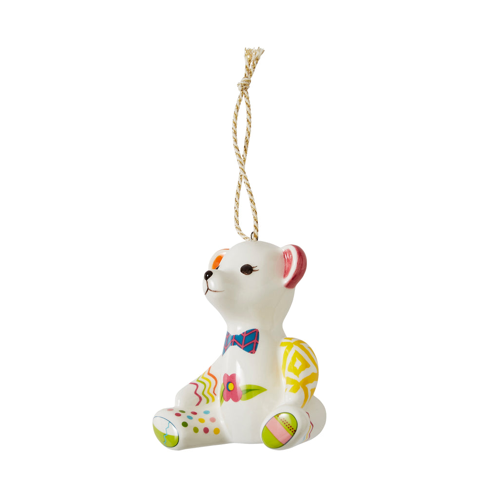 Kit Kemp Christmas - Ornaments Patchwork Willow Bear 8cm Single