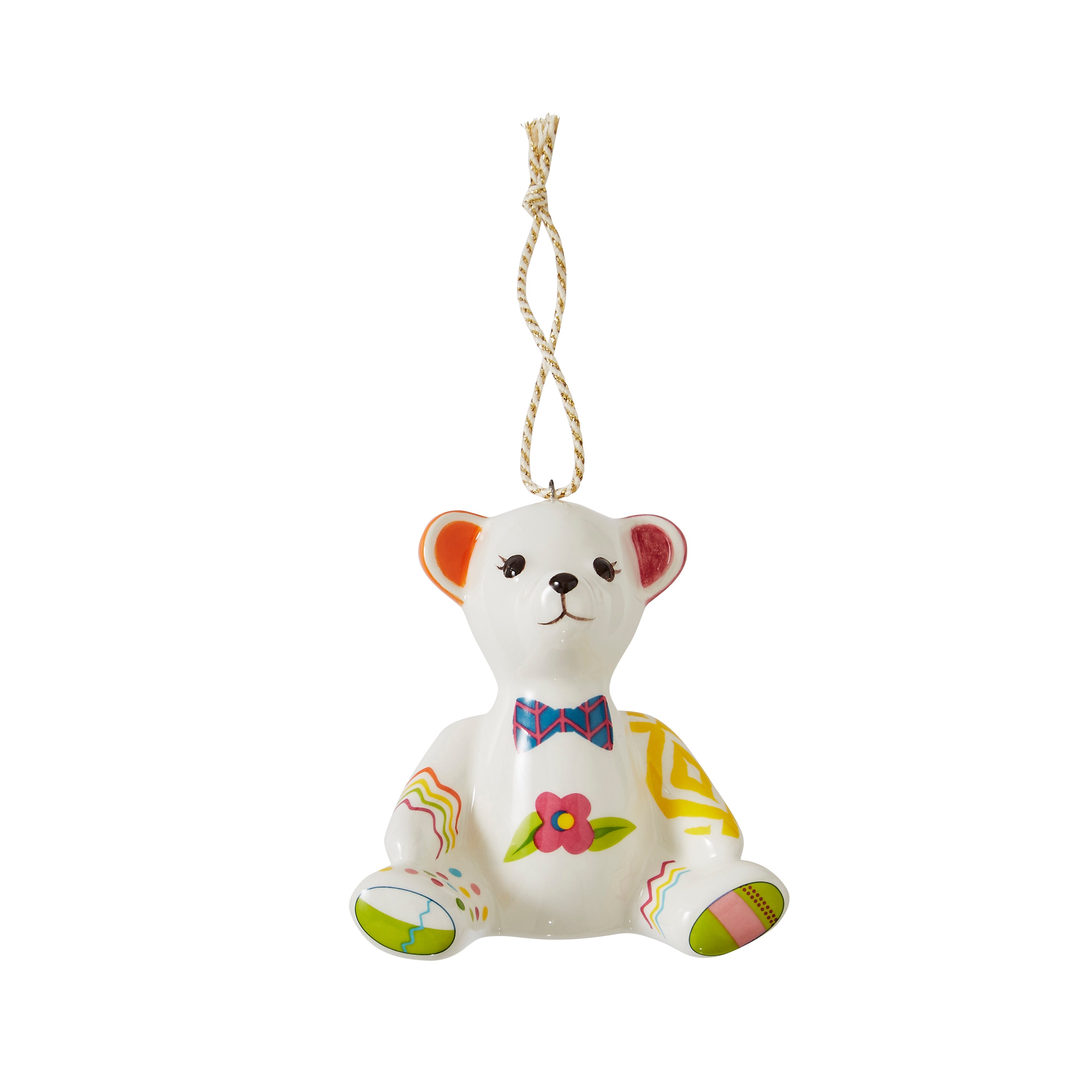 Kit Kemp Christmas - Ornaments Patchwork Willow Bear 8cm Single