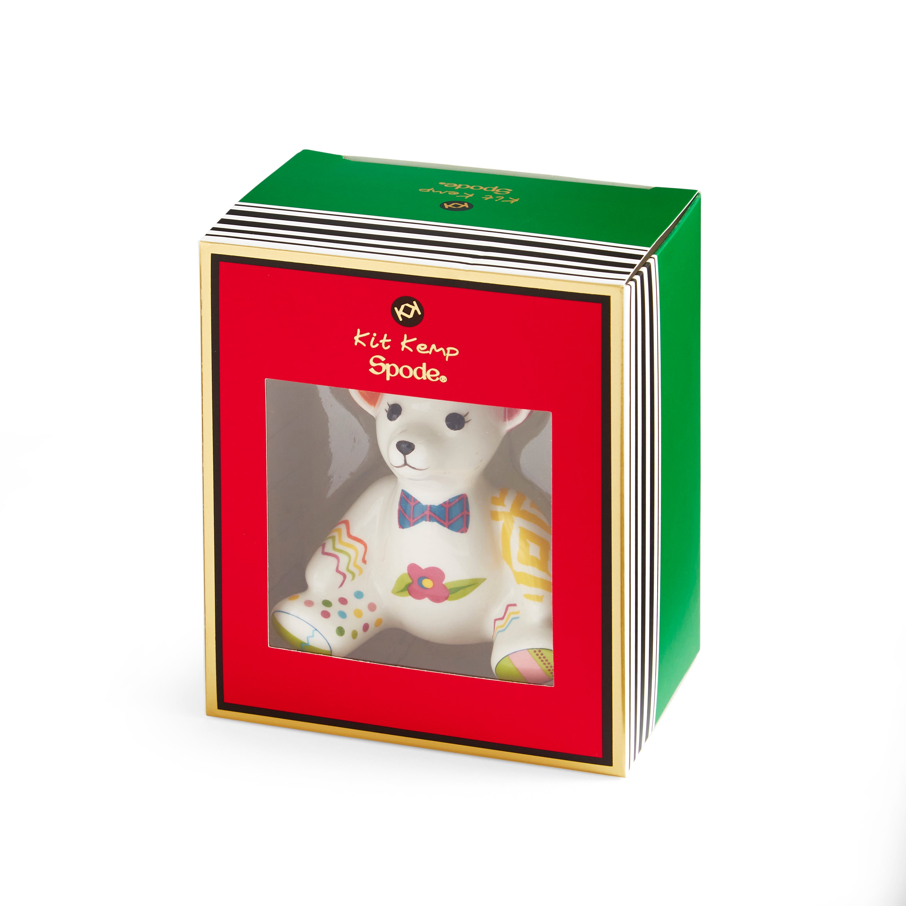Kit Kemp Christmas - Ornaments Patchwork Willow Bear 8cm Single