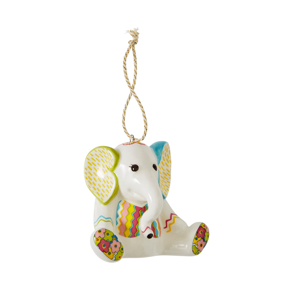 Kit Kemp Christmas - Ornaments Patchwork Jambo Elephant 7.5cm Single