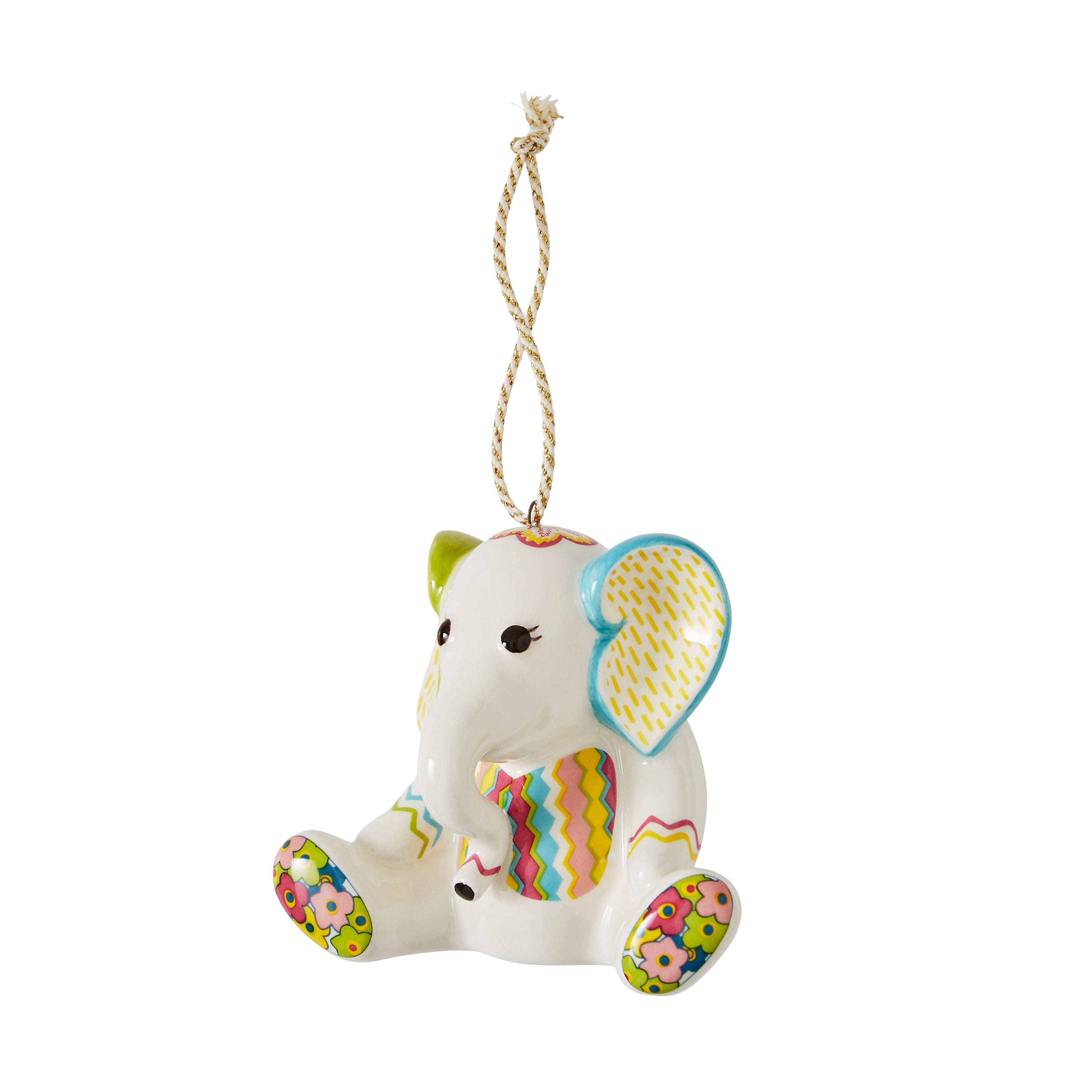 Kit Kemp Christmas - Ornaments Patchwork Jambo Elephant 7.5cm Single