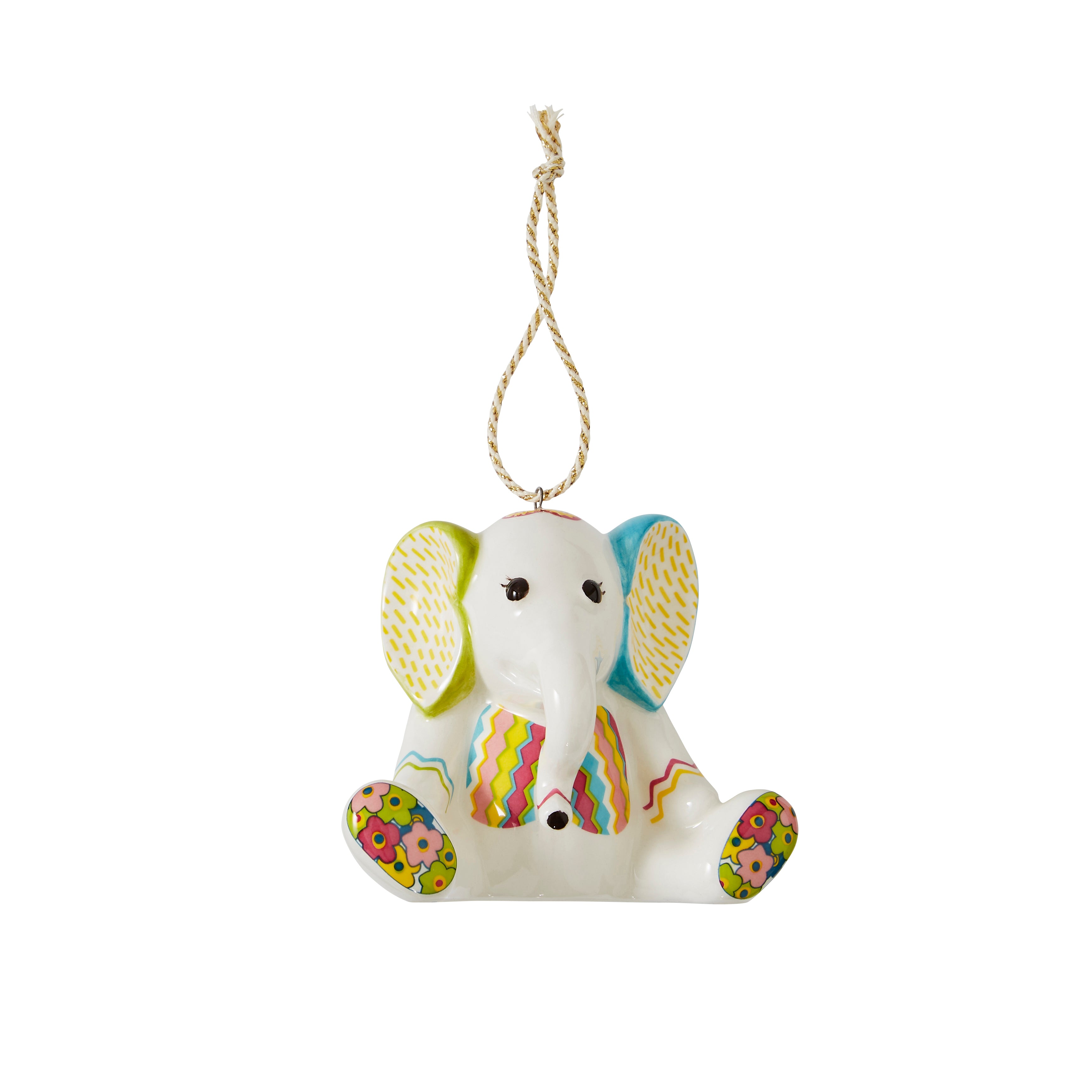 Kit Kemp Christmas - Ornaments Patchwork Jambo Elephant 7.5cm Single