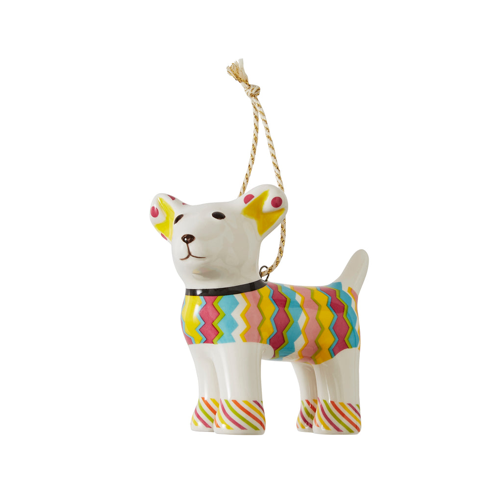 Kit Kemp Christmas - Ornaments Patchwork Tiffany Pooch 8cm Single