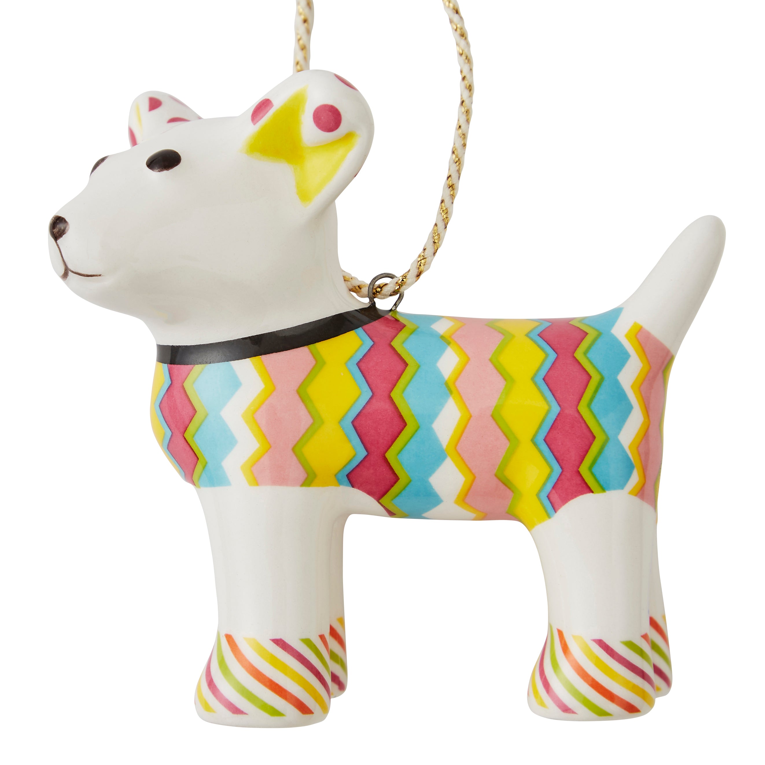 Kit Kemp Christmas - Ornaments Patchwork Tiffany Pooch 8cm Single