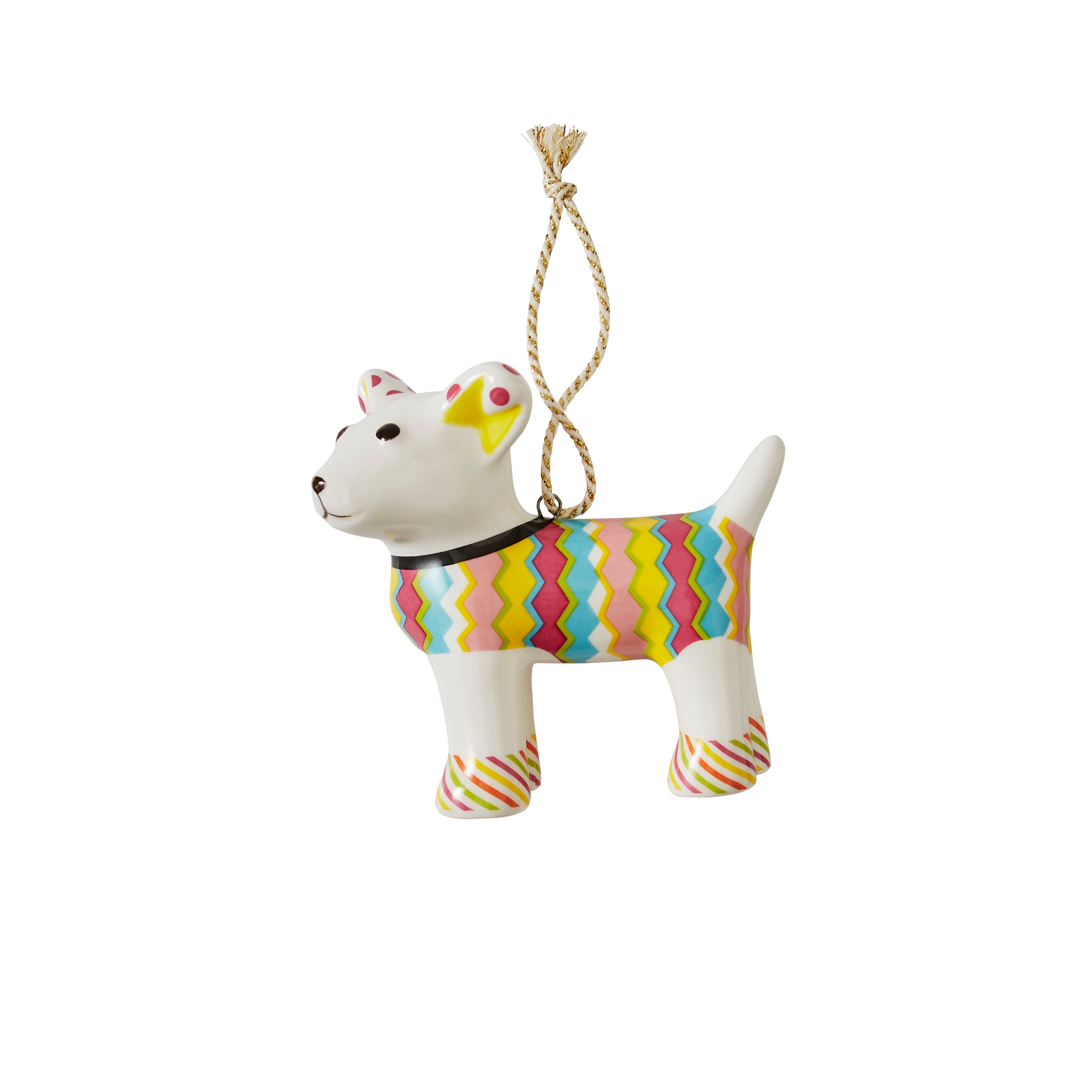 Kit Kemp Christmas - Ornaments Patchwork Tiffany Pooch 8cm Single