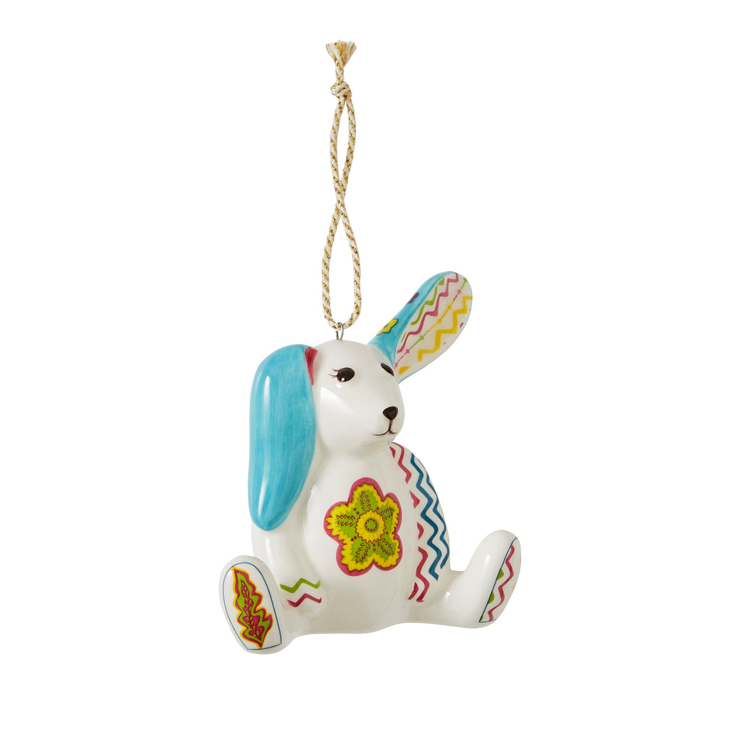 Kit Kemp Christmas - Ornaments Patchwork Minnie Rabbit 8.6cm Single