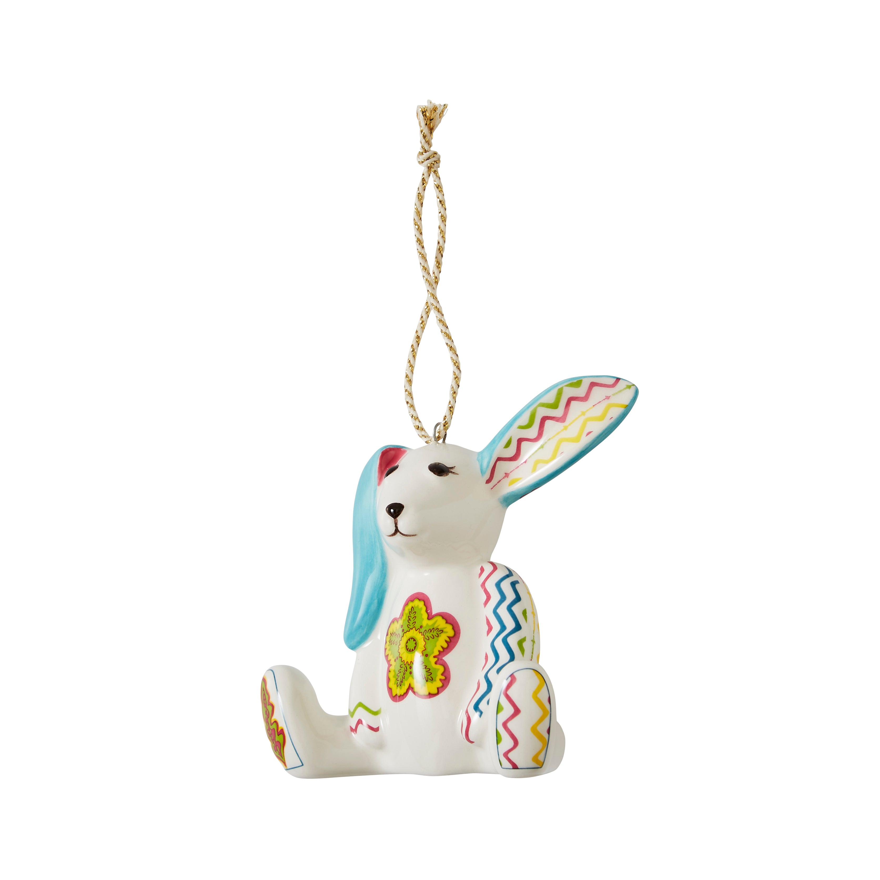 Kit Kemp Christmas - Ornaments Patchwork Minnie Rabbit 8.6cm Single