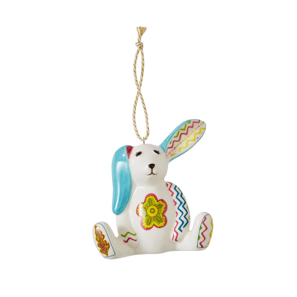 Kit Kemp Christmas - Ornaments Patchwork Minnie Rabbit 8.6cm Single
