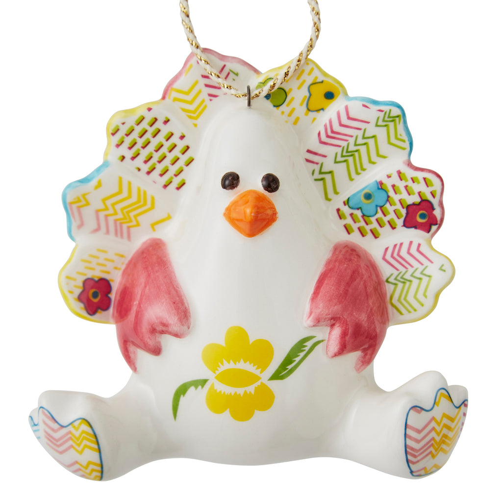 Kit Kemp Christmas - Ornaments Patchwork Timothy Turkey 7.5cm Single