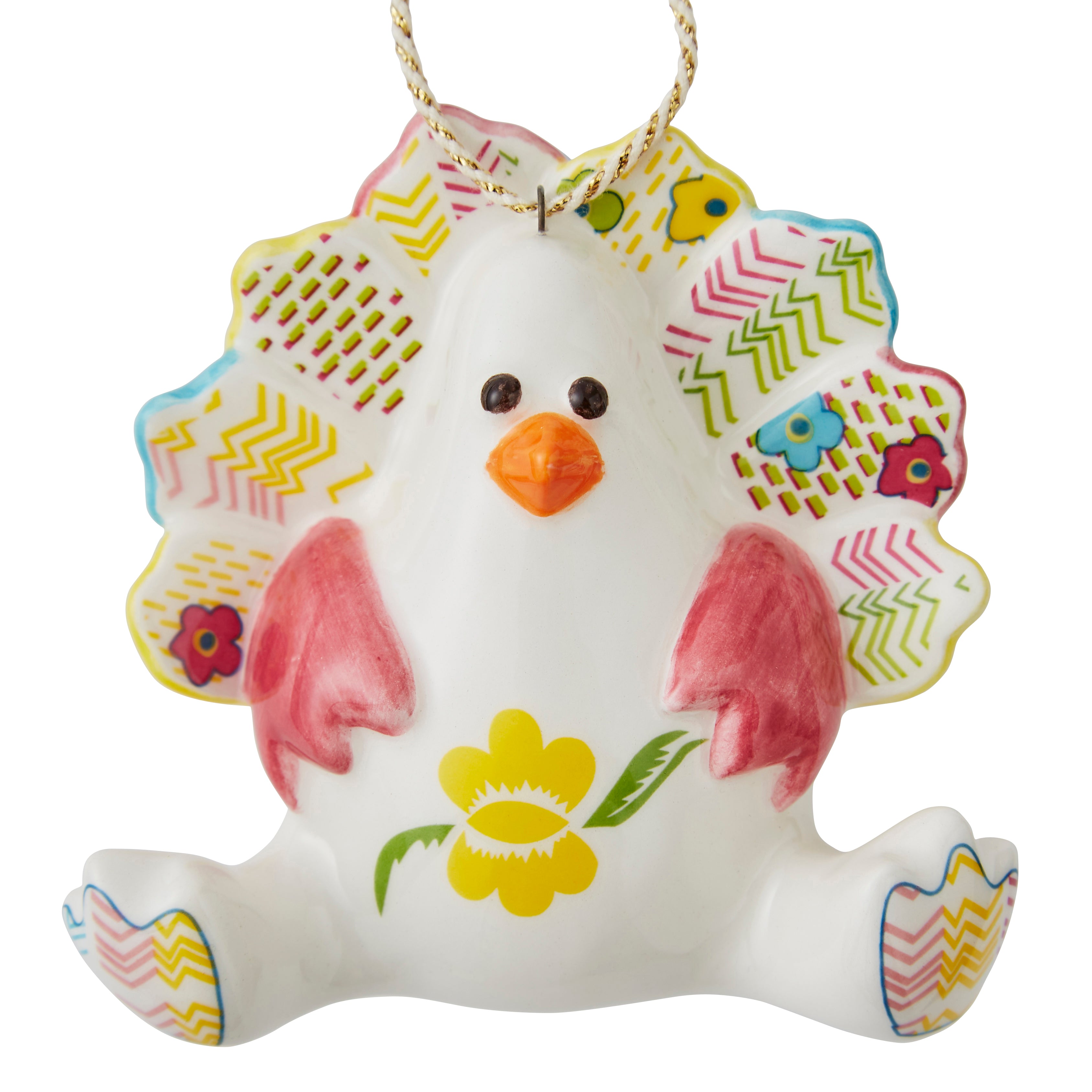 Kit Kemp Christmas - Ornaments Patchwork Timothy Turkey 7.5cm Single