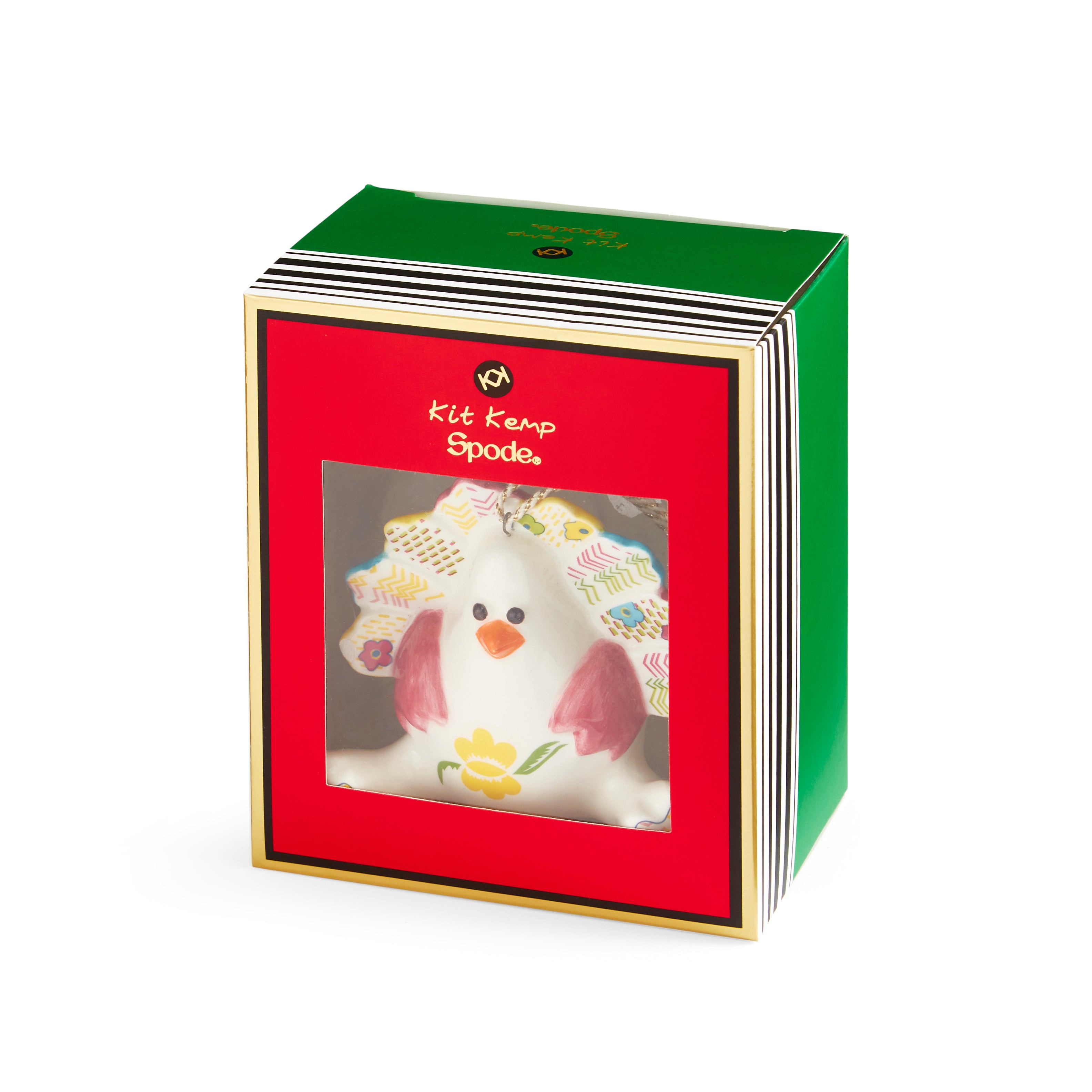 Kit Kemp Christmas - Ornaments Patchwork Timothy Turkey 7.5cm Single