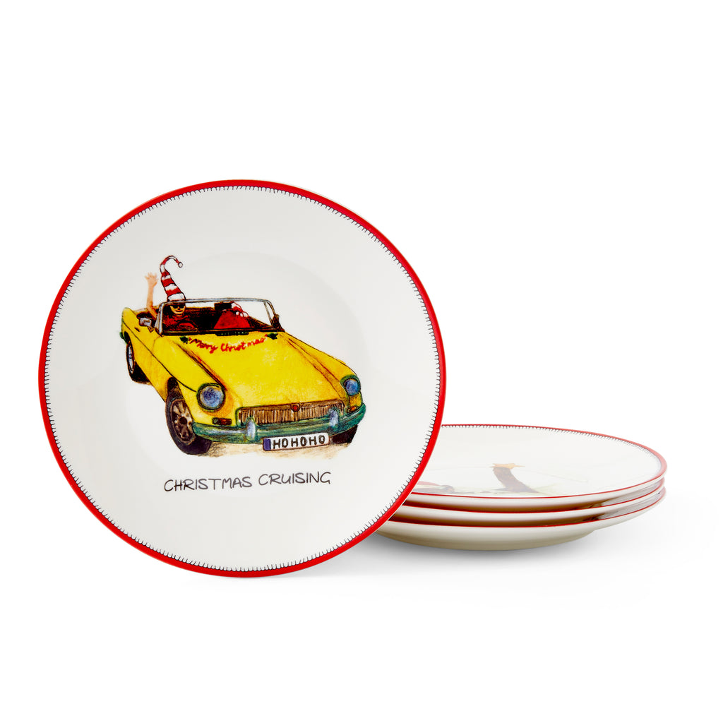 Kit Kemp - Doodles Tidbit Plates - Set of 4 15.5cm Boxed Set