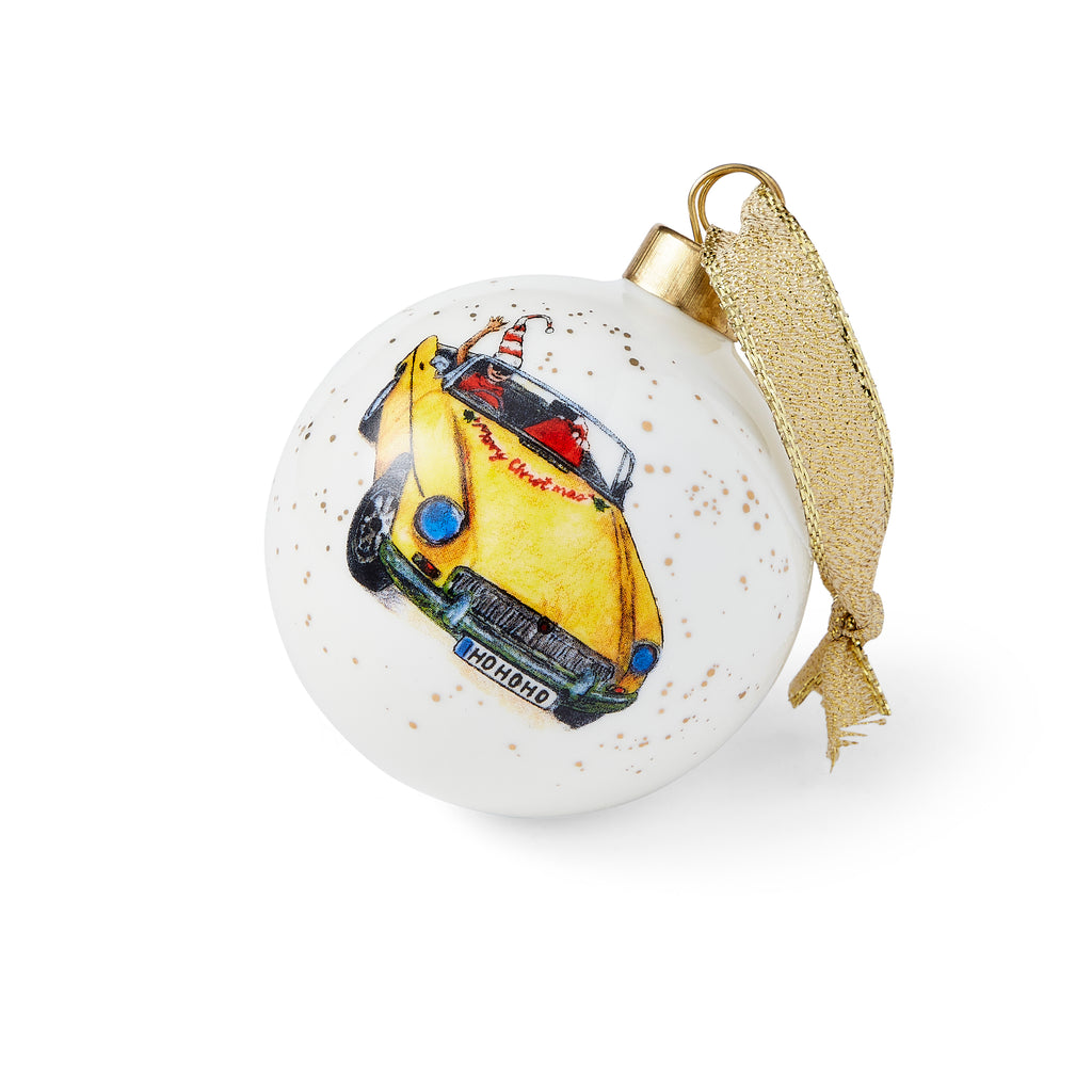 Kit Kemp Christmas - Ornaments Doodles Bauble Ý Christmas Cruising 7.5cm Single