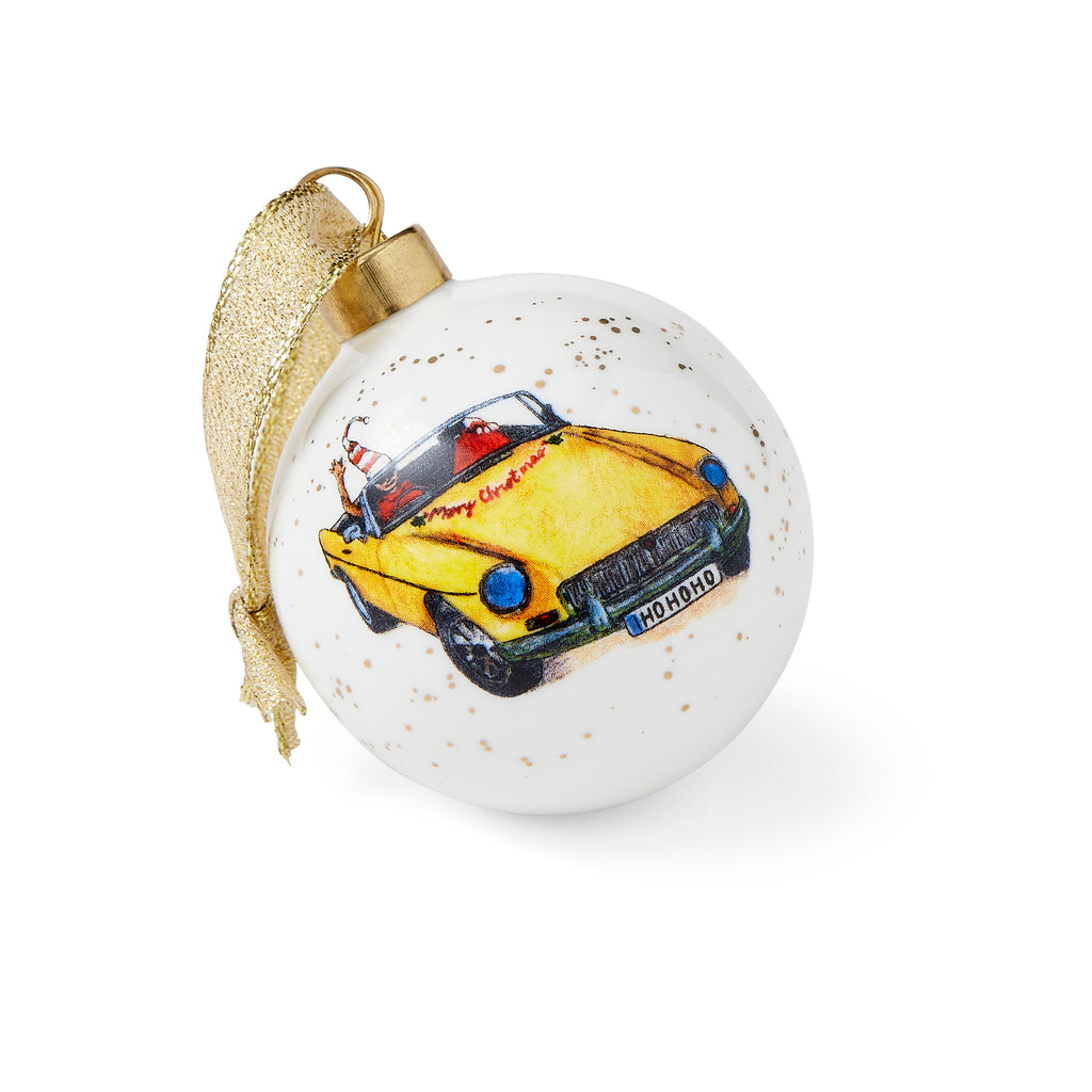 Kit Kemp Christmas - Ornaments Doodles Bauble Ý Christmas Cruising 7.5cm Single