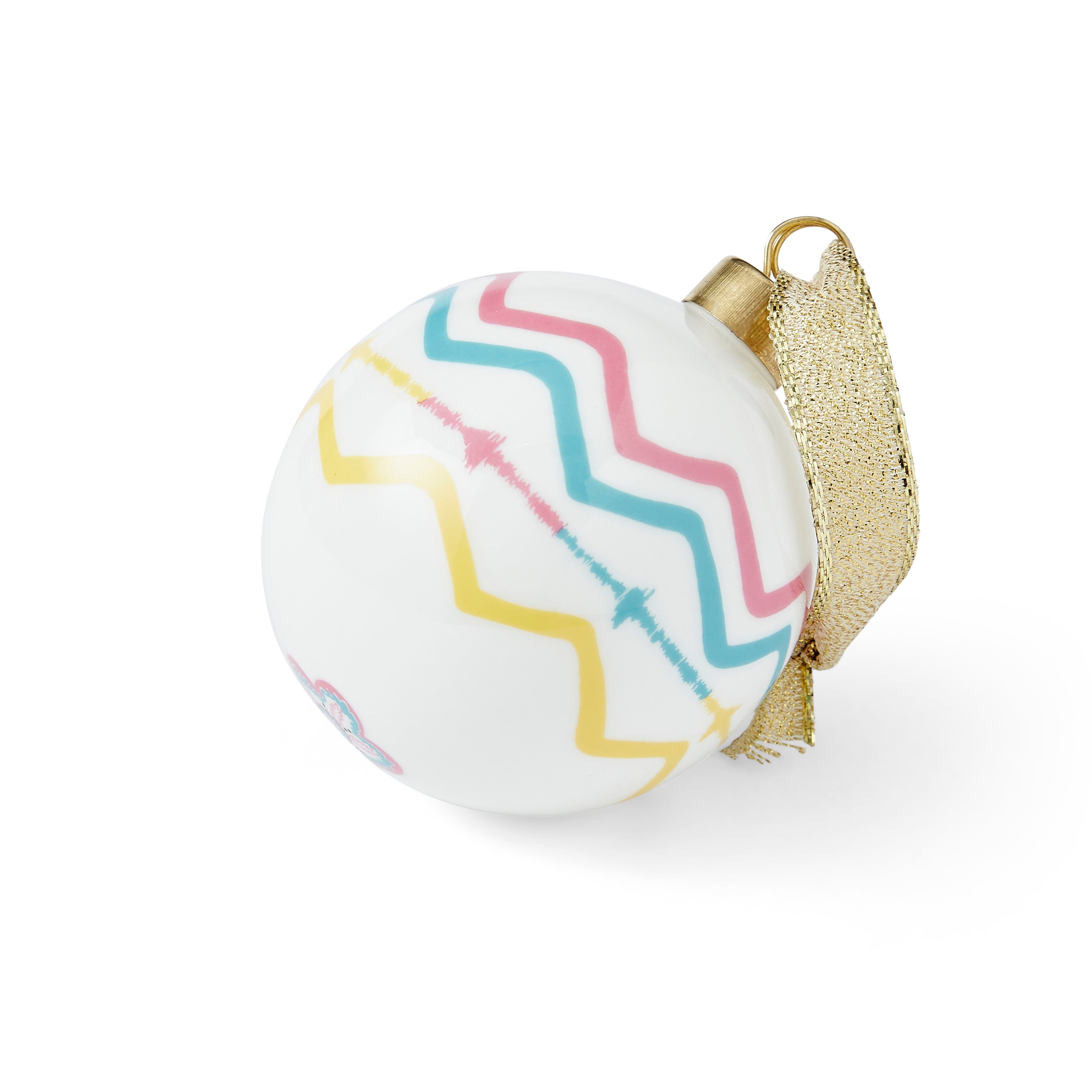 Kit Kemp Christmas - Ornaments Bauble - Rik Rak 7.5cm Single