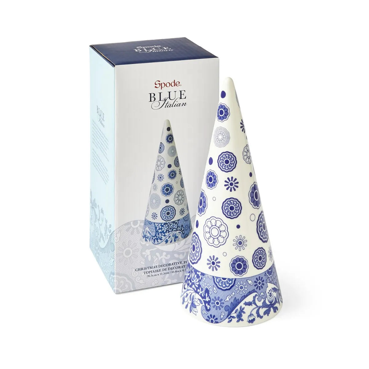 Spode Blue Italian Medium Decorative Cone