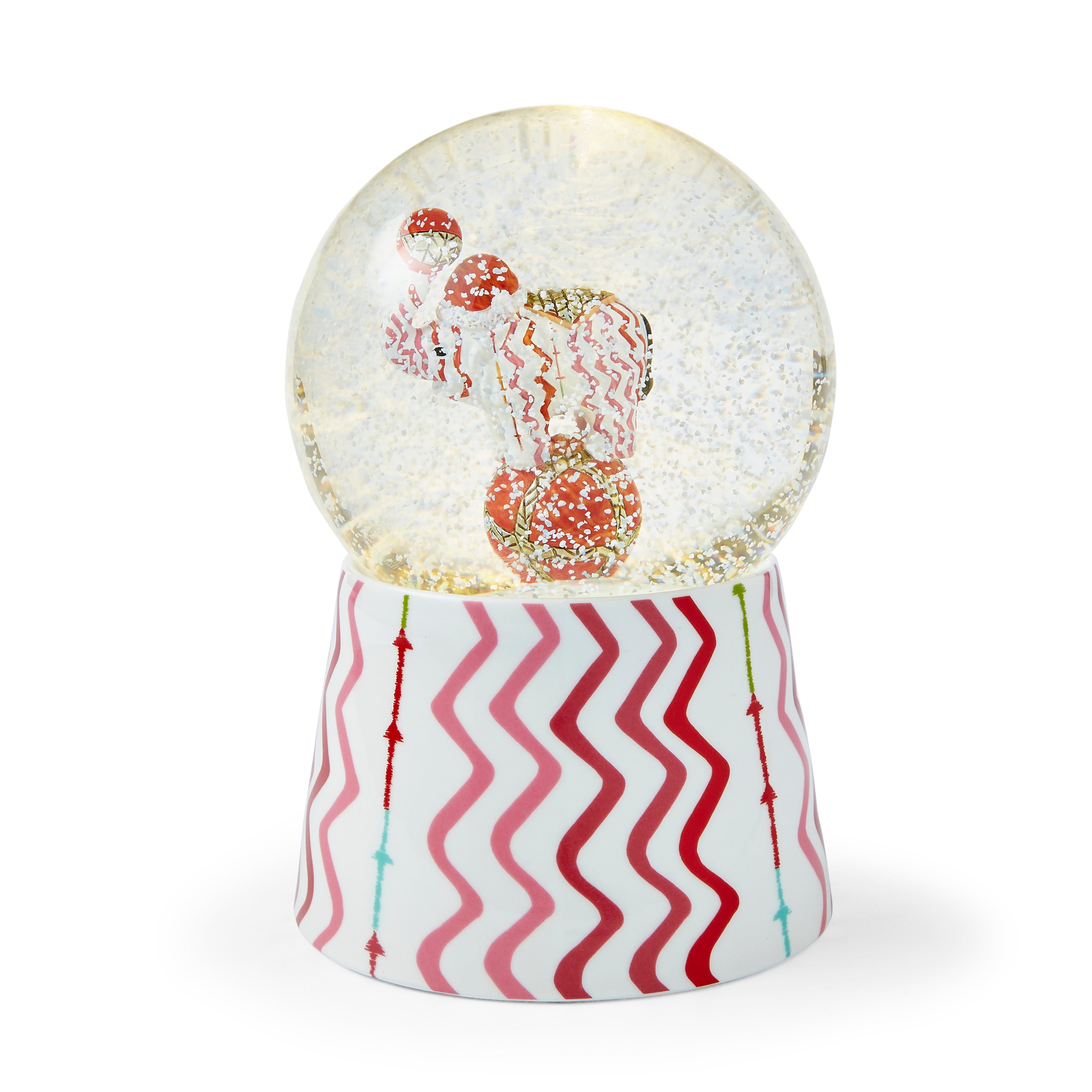 Kit Kemp Christmas - Ornaments Snow Globe - Rik Rak Elephant 18cm x 12cm Single