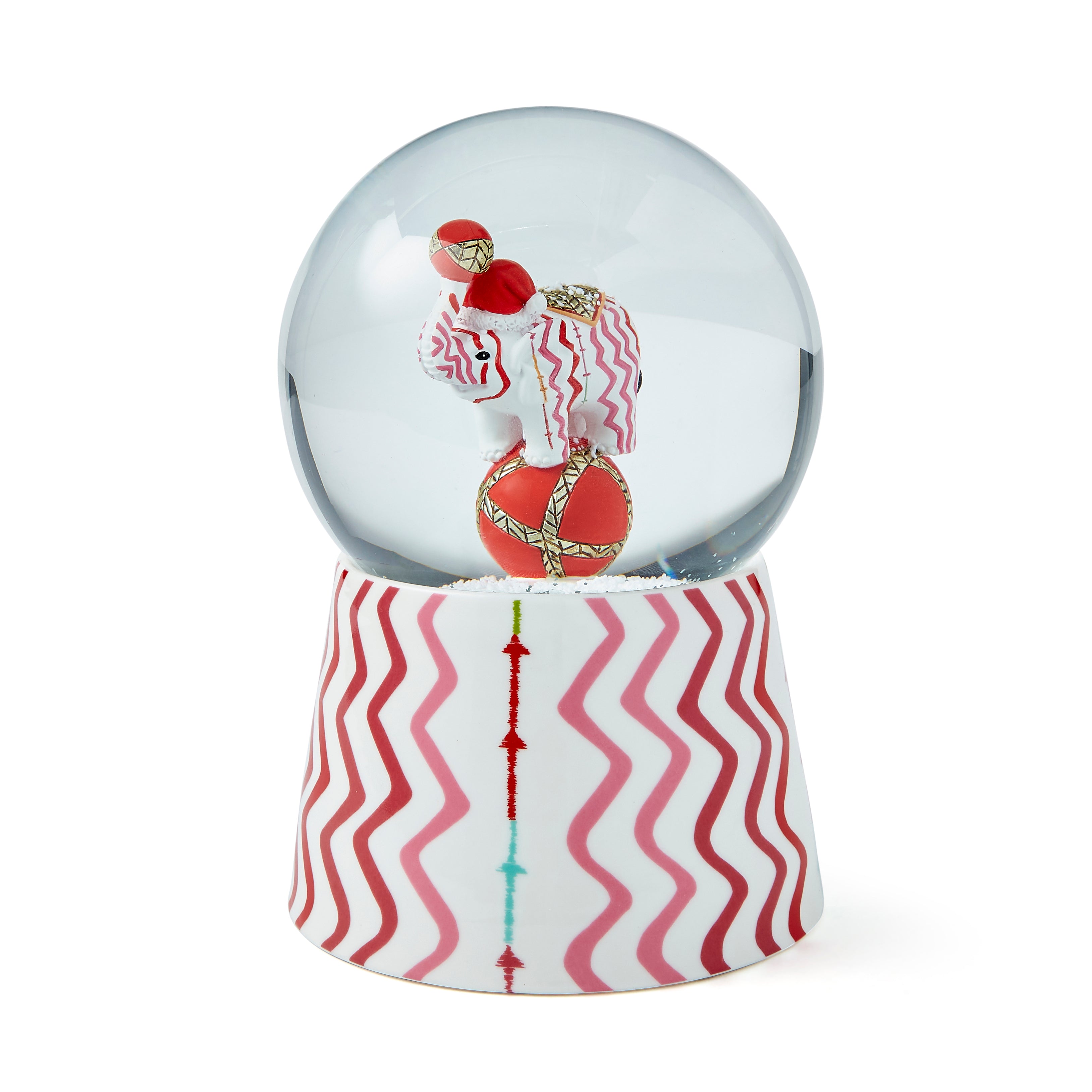 Kit Kemp Christmas - Ornaments Snow Globe - Rik Rak Elephant 18cm x 12cm Single