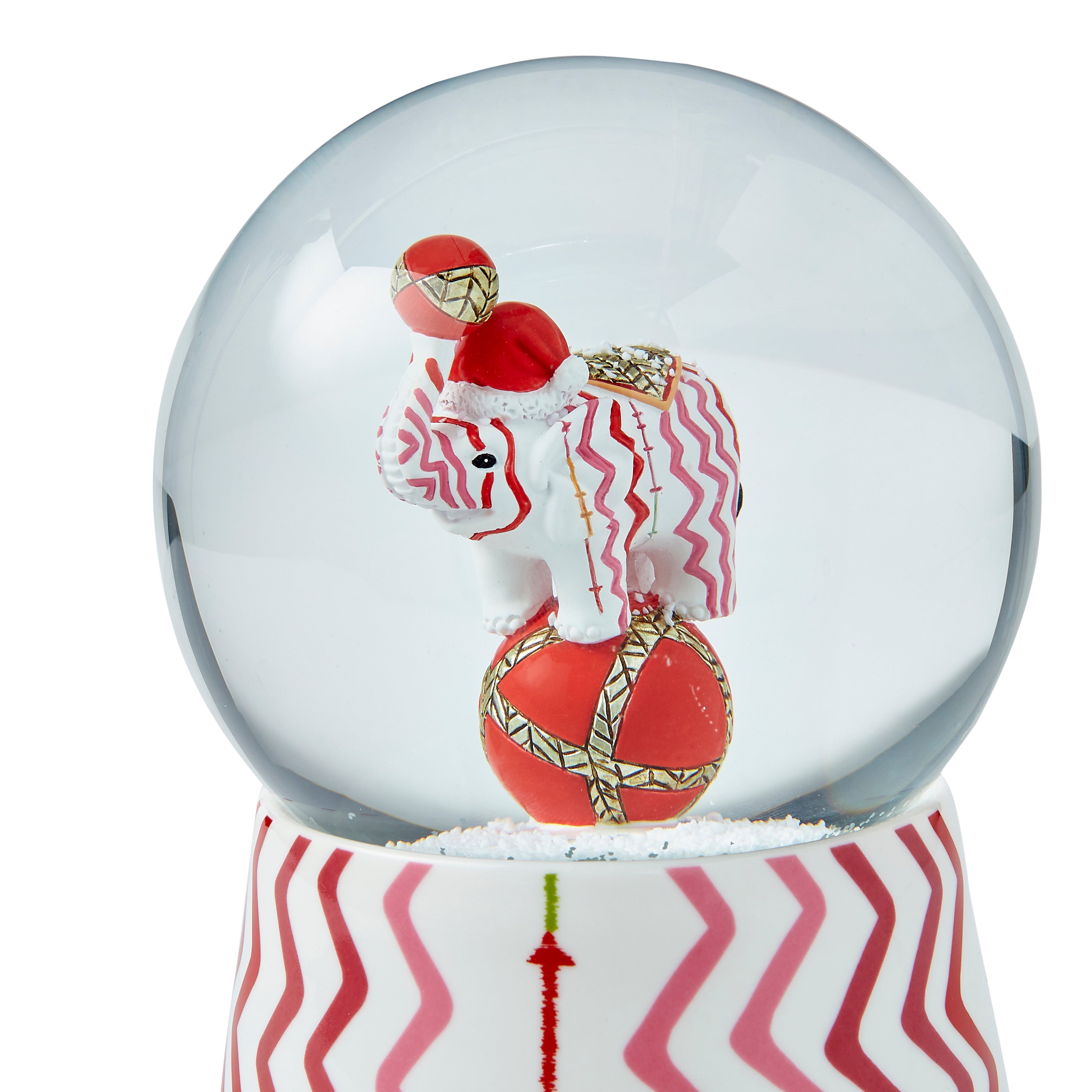 Kit Kemp Christmas - Ornaments Snow Globe - Rik Rak Elephant 18cm x 12cm Single
