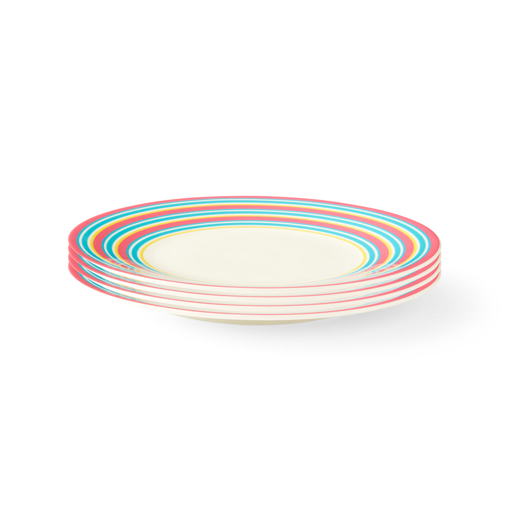Kit Kemp Salad Plate - Stripe 23.5cm Set of 4