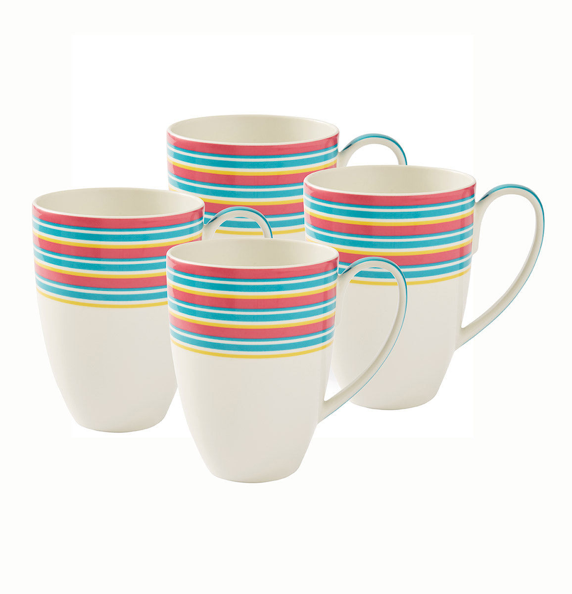 Kit Kemp Mug - Stripe 0.5L Set of 4