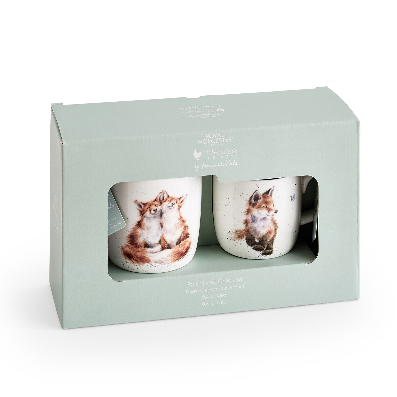 "Wrendale Designs Parent & Child Gift Set (Foxes) 0.40L
0.31L Boxed Set"