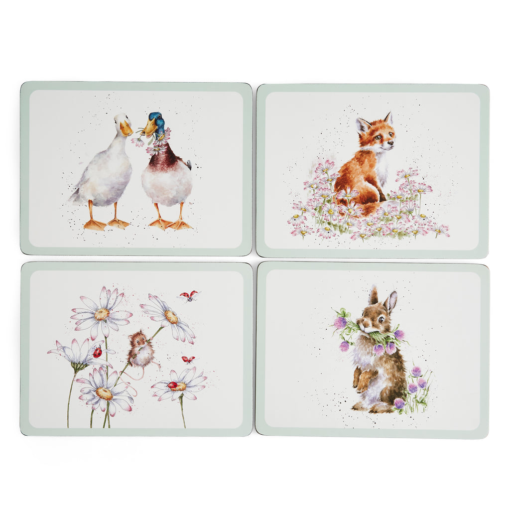 Wrendale Designs Wildflowers Placemats - Set of 4 30.5 x 23cm Boxed Set