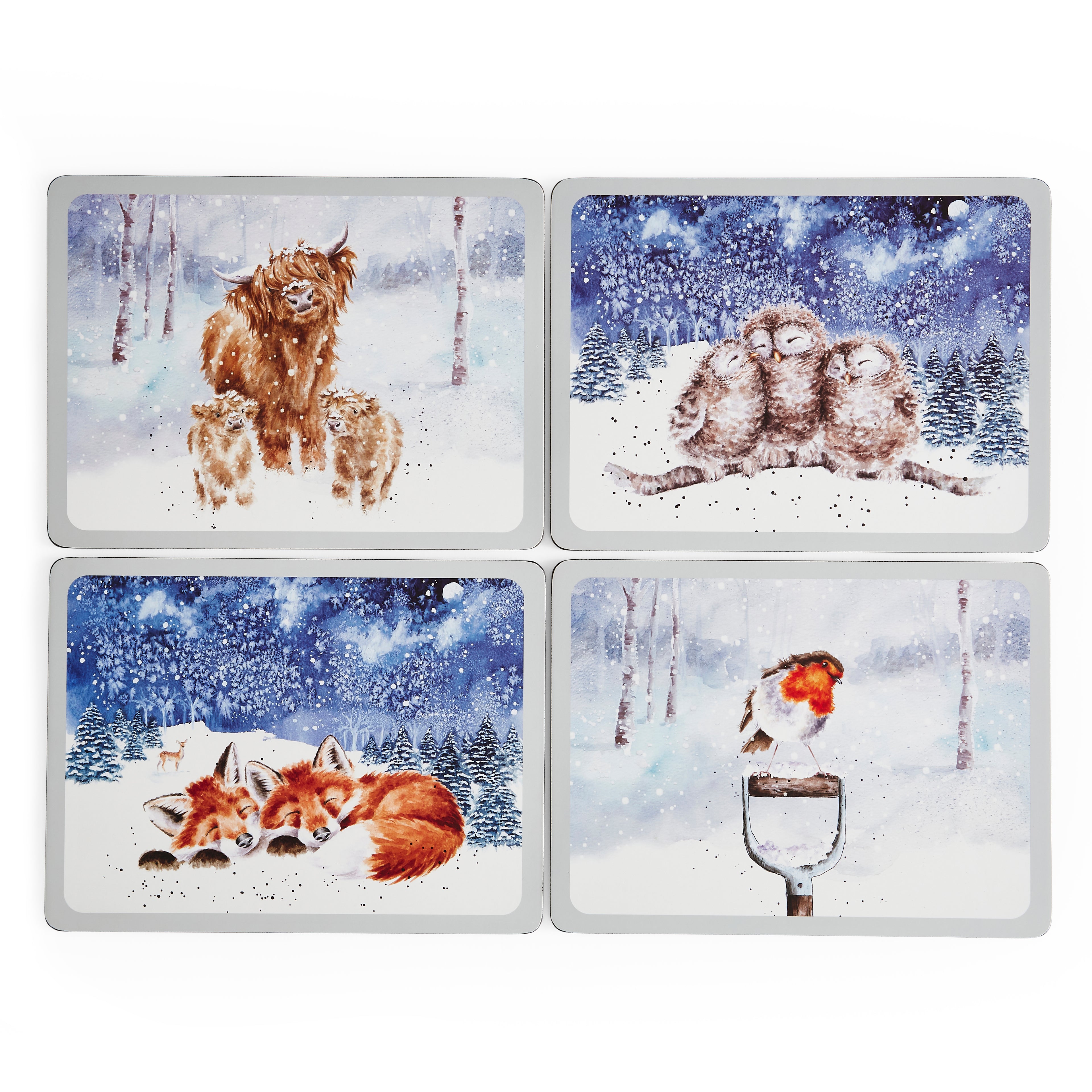 WreWrendale Designs - Christmas Collectionsndale Designs Coloured Collection Winter Skies Placemats - Set of 4 30.5 x 23cm Boxed Set