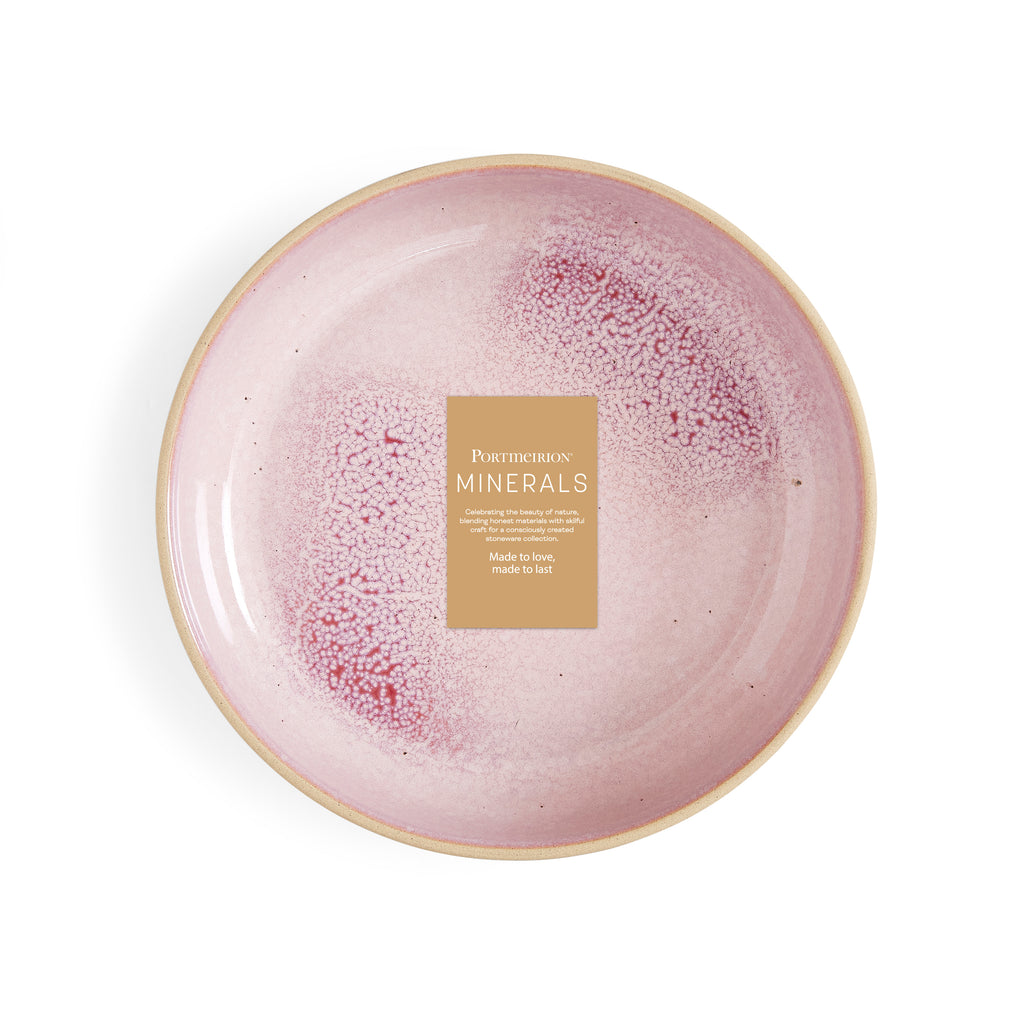 Minerals Low Bowl - Rose Quartz 22.2cm Set of 4