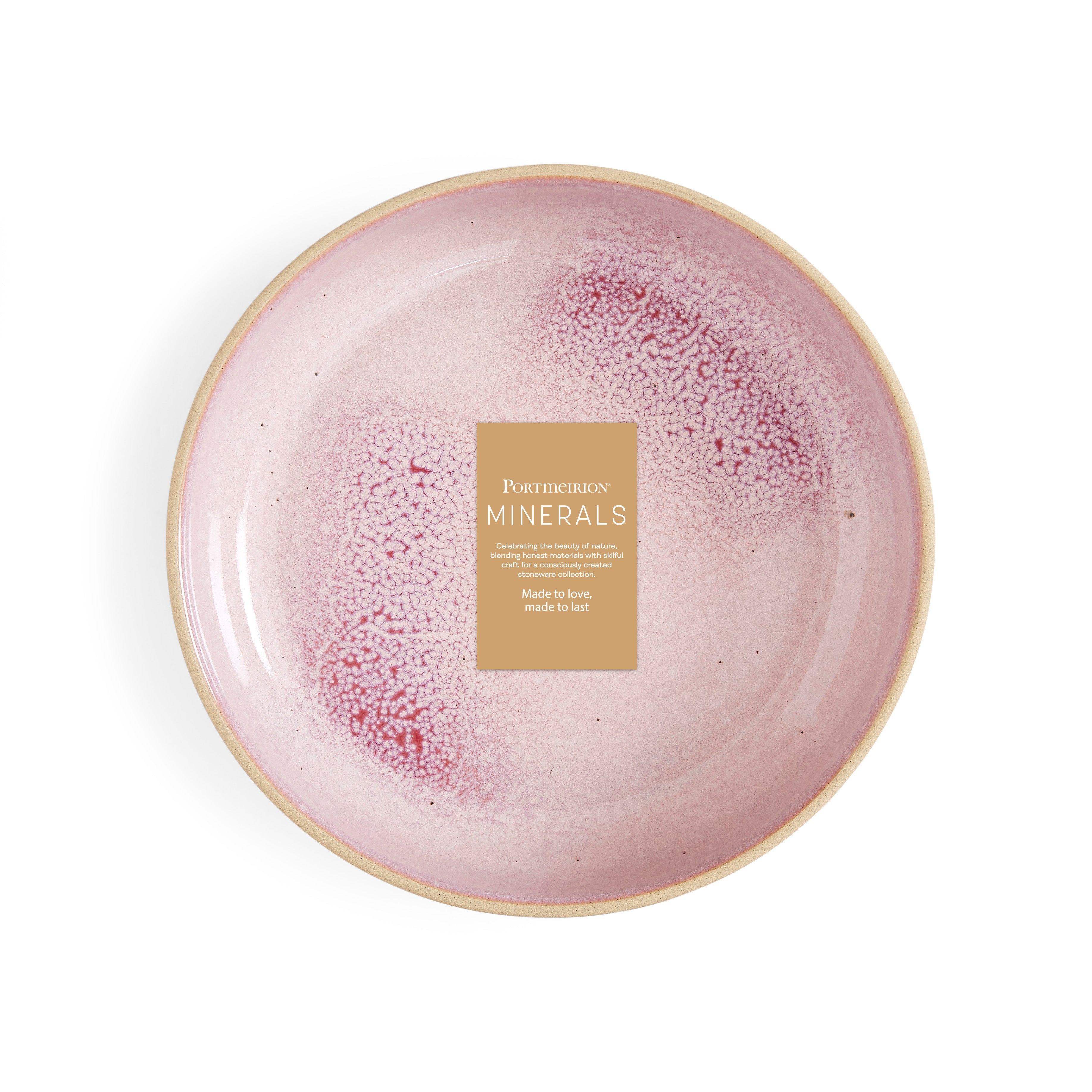 Minerals Low Bowl - Rose Quartz 22.2cm Set of 4