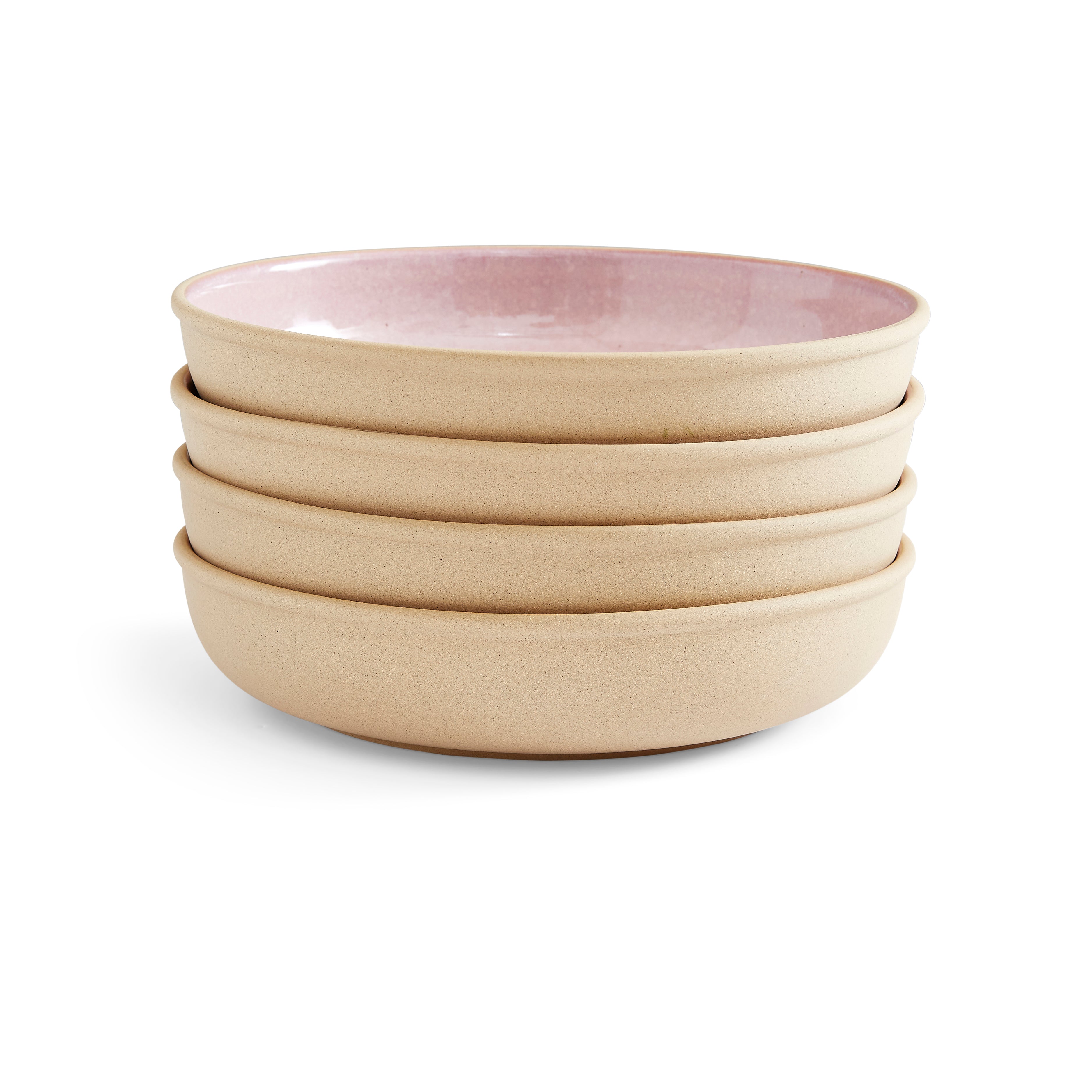 Minerals Low Bowl - Rose Quartz 22.2cm Set of 4