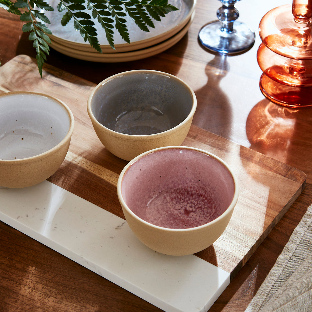 Minerals Small Bowl - Rose Quartz 11.4cm Set of 4
