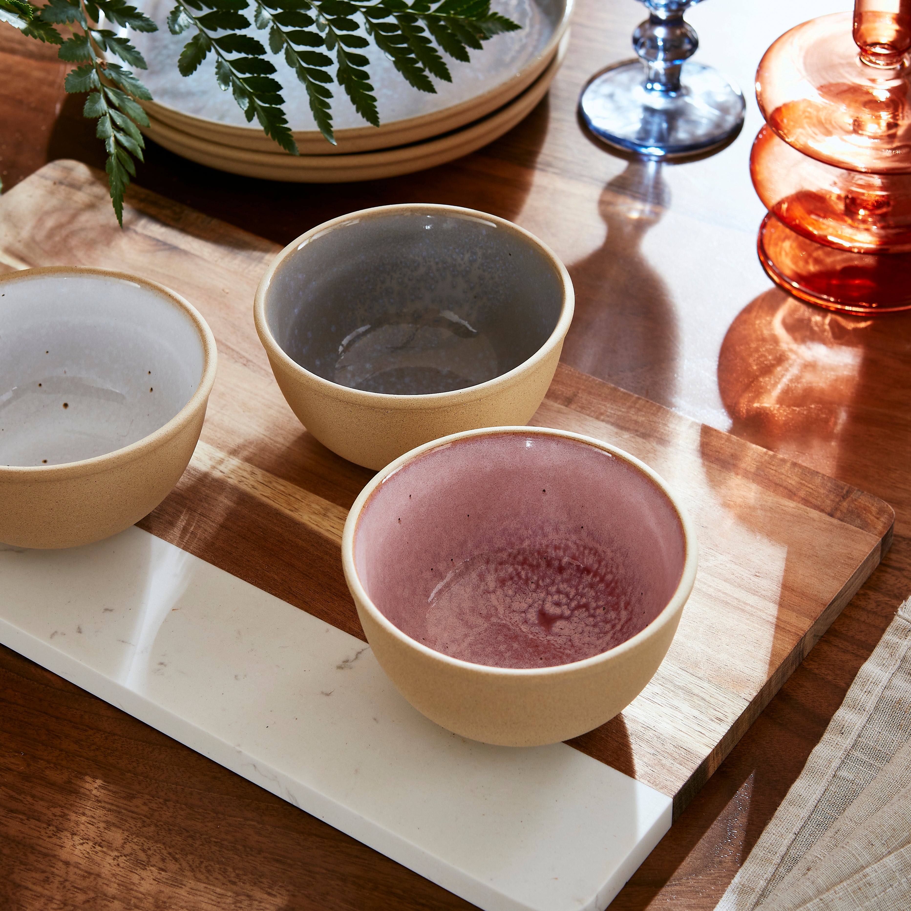 Minerals Small Bowl - Rose Quartz 11.4cm Set of 4