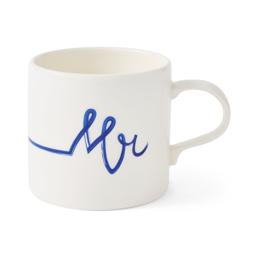 Mug Meirion Blue & White Mr Mug 0.40L Set of 6