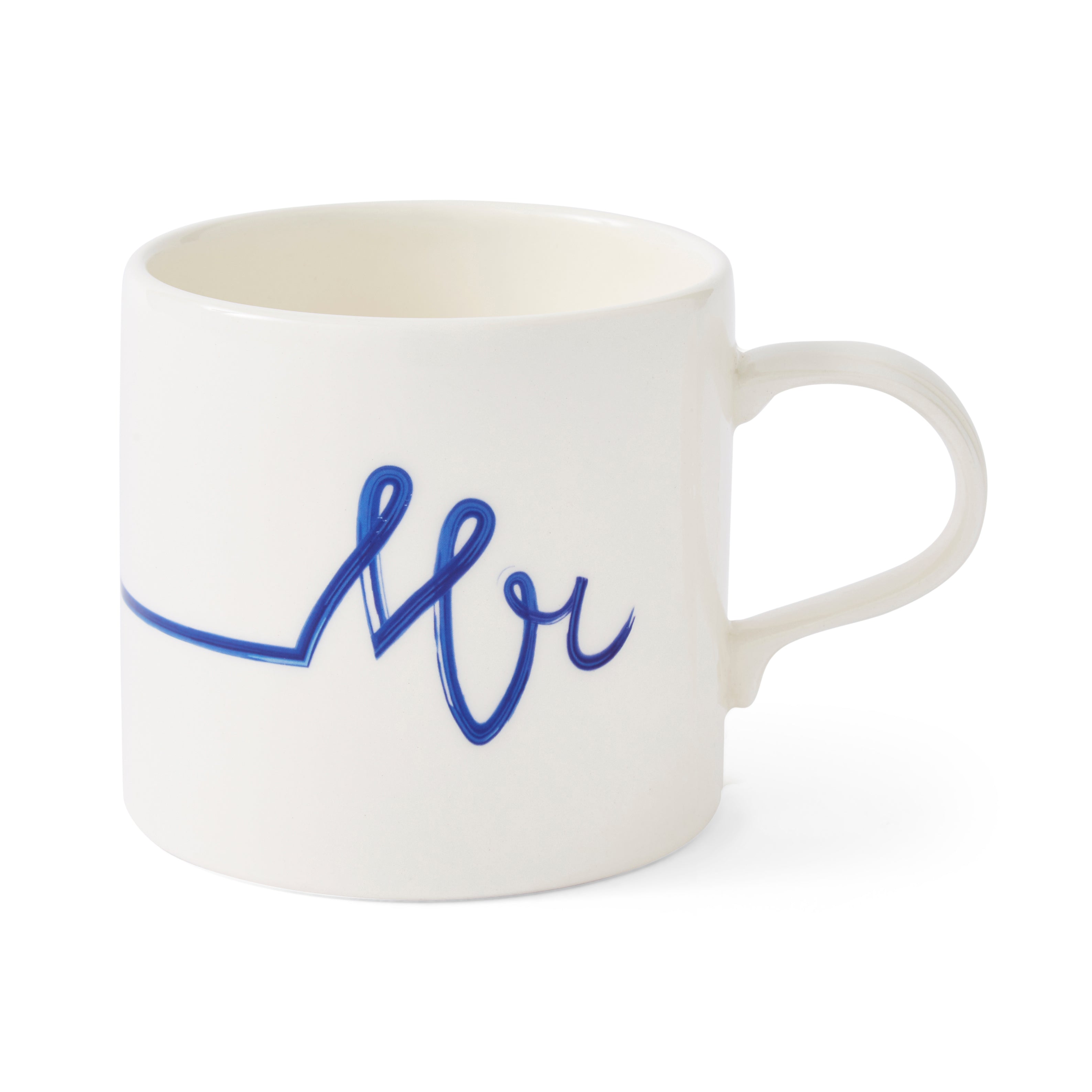 Mug Meirion Blue & White Mr Mug 0.40L Set of 6