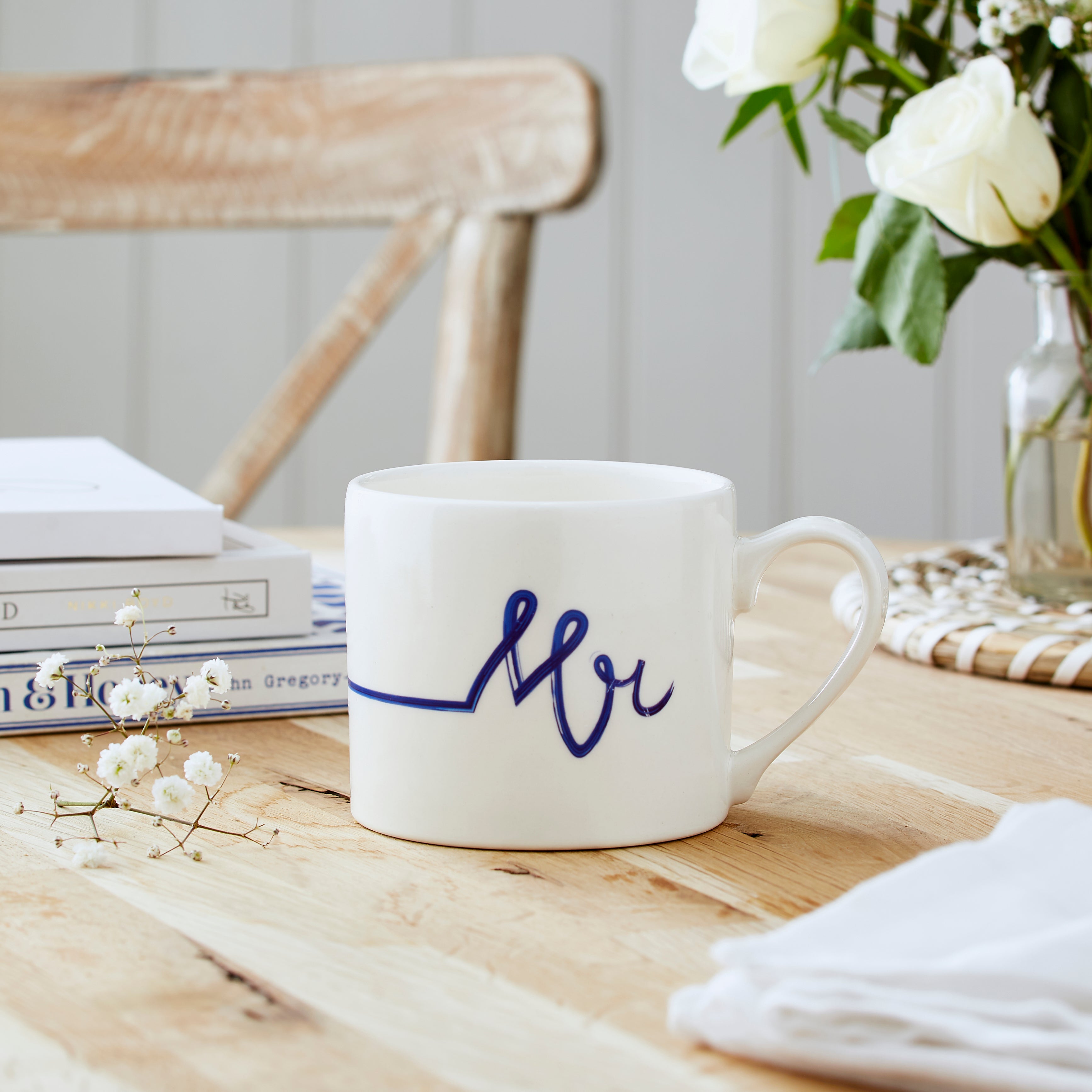 Mug Meirion Blue & White Mr Mug 0.40L Set of 6
