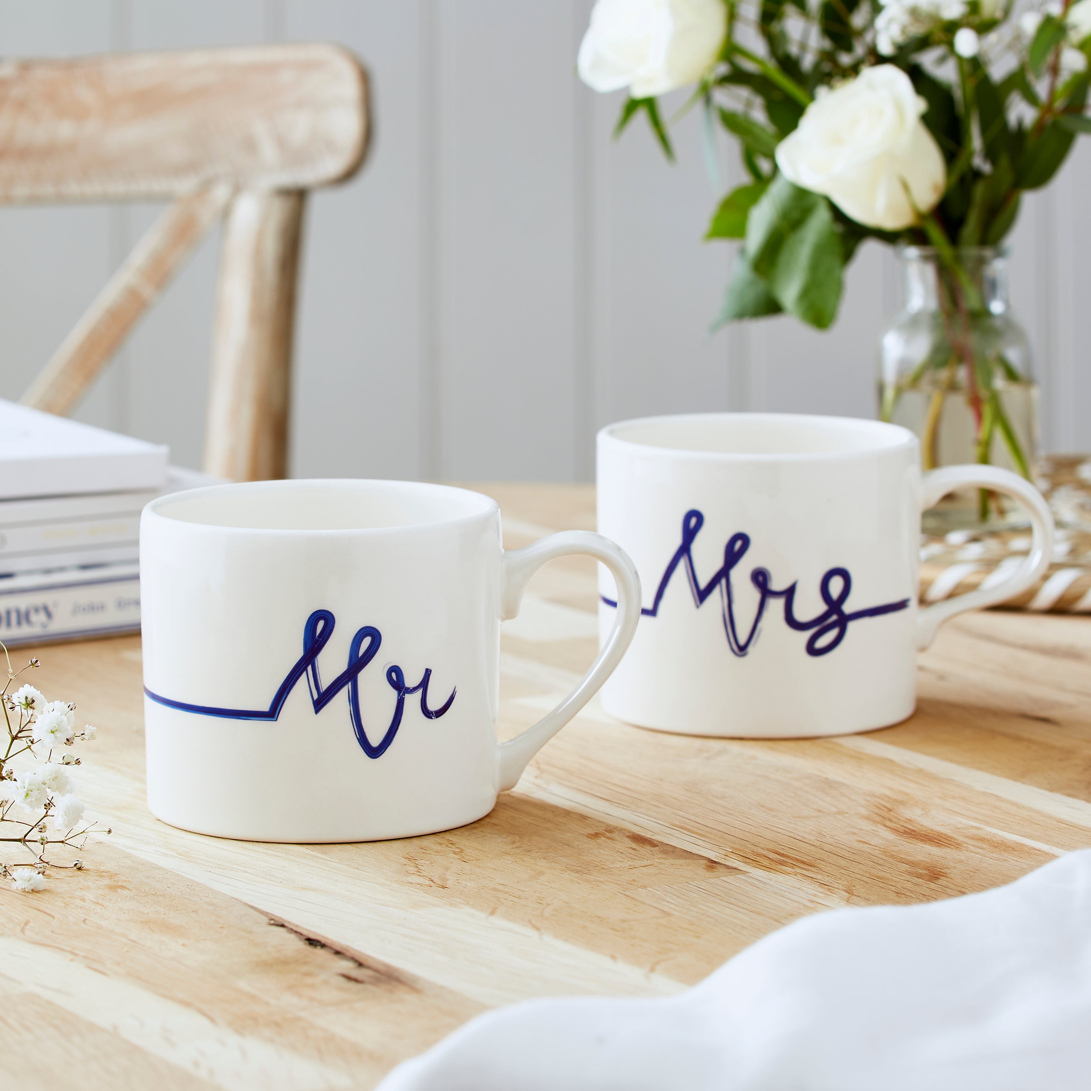 Mug Meirion Blue & White Mr Mug 0.40L Set of 6