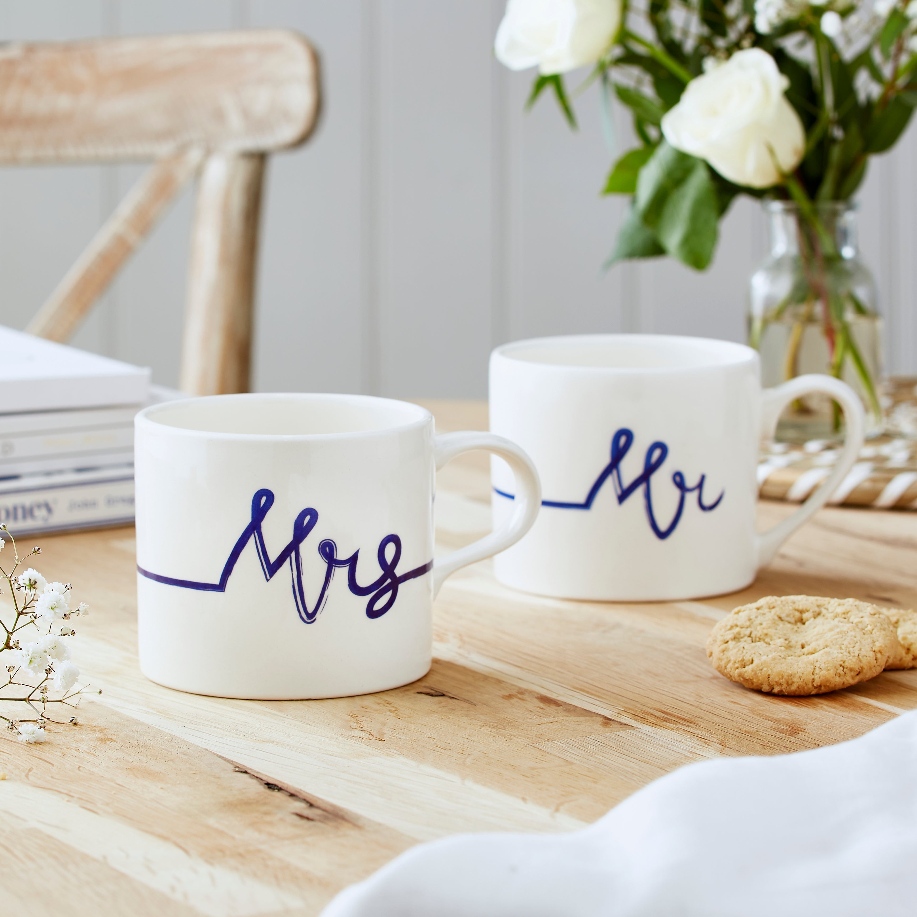 Mug Meirion Blue & White Mrs Mug 0.40L Set of 6