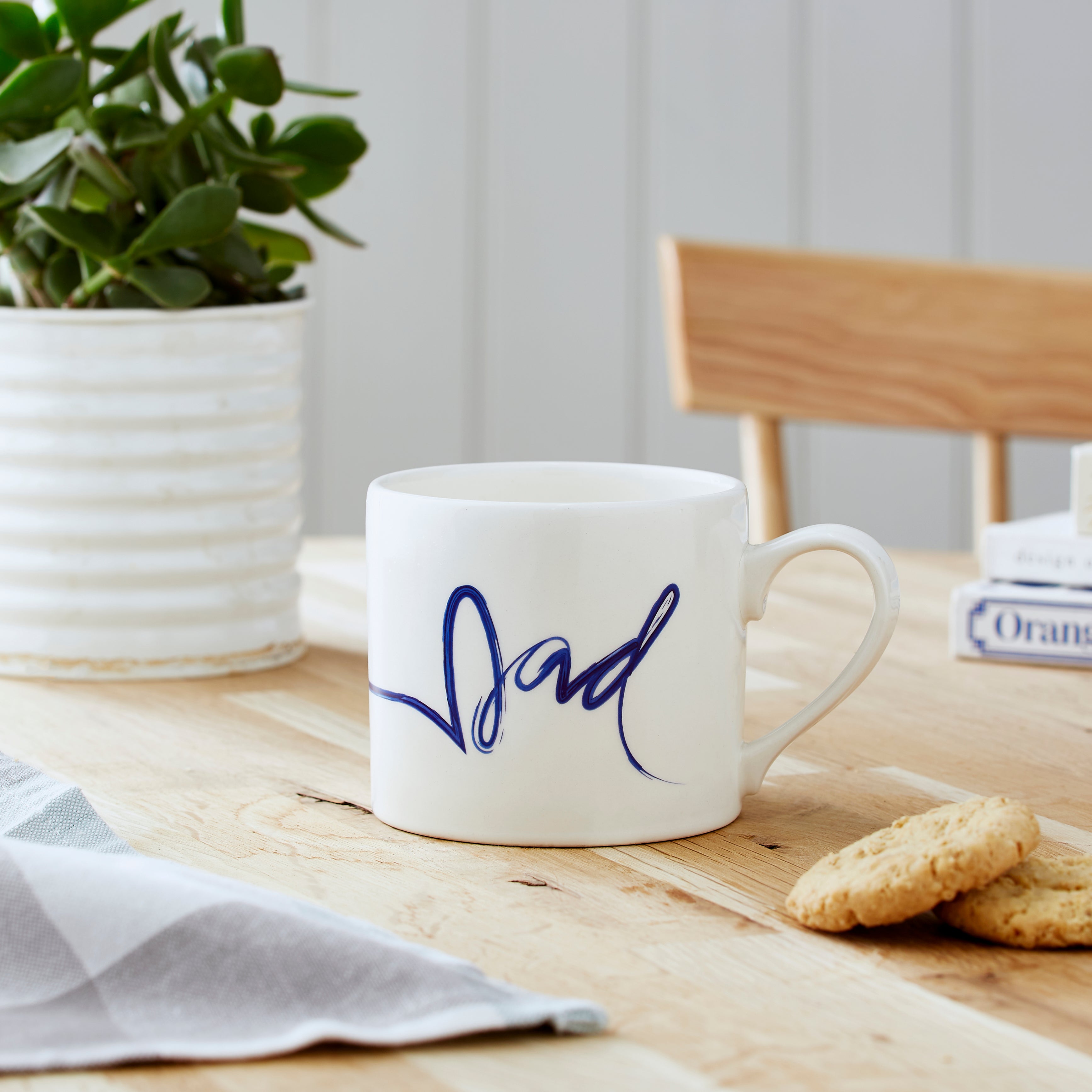 Mug Meirion Blue & White Dad Mug 0.40L Set of 6